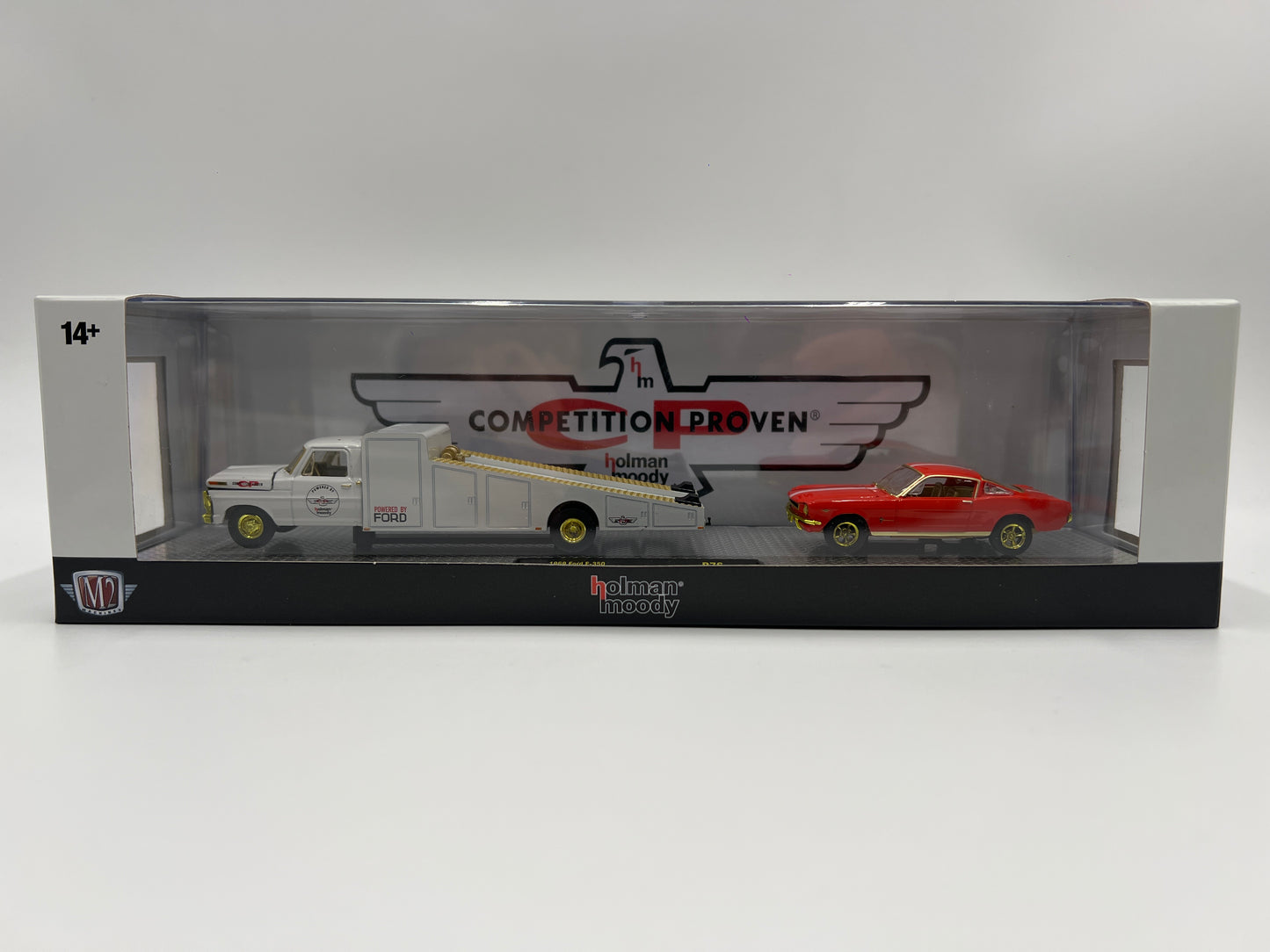 M2 Machines CHASE Holman Moody Hauler 1969 Ford F-350 & 1965 Ford Mustang Fastback 2+2 R76
