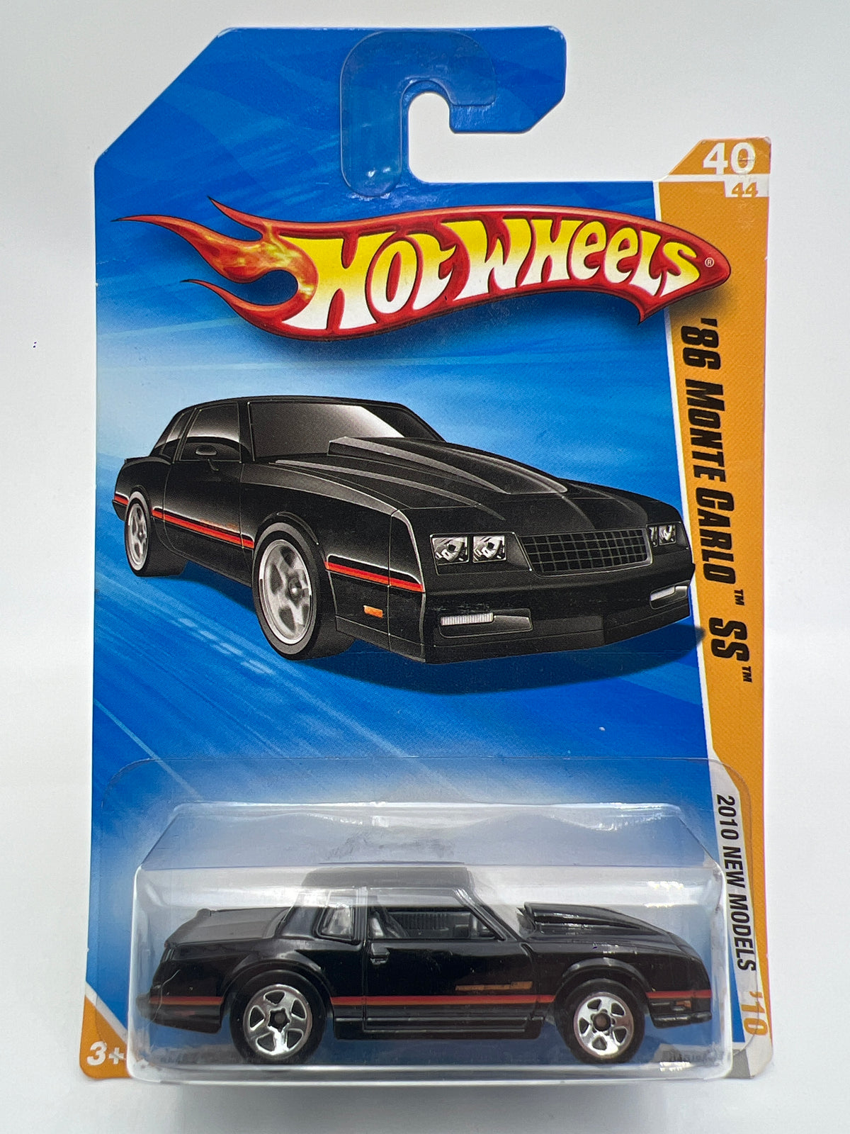 2010 Hot Wheels New Models #40 86 Monte Carlo SS Black W/Protector