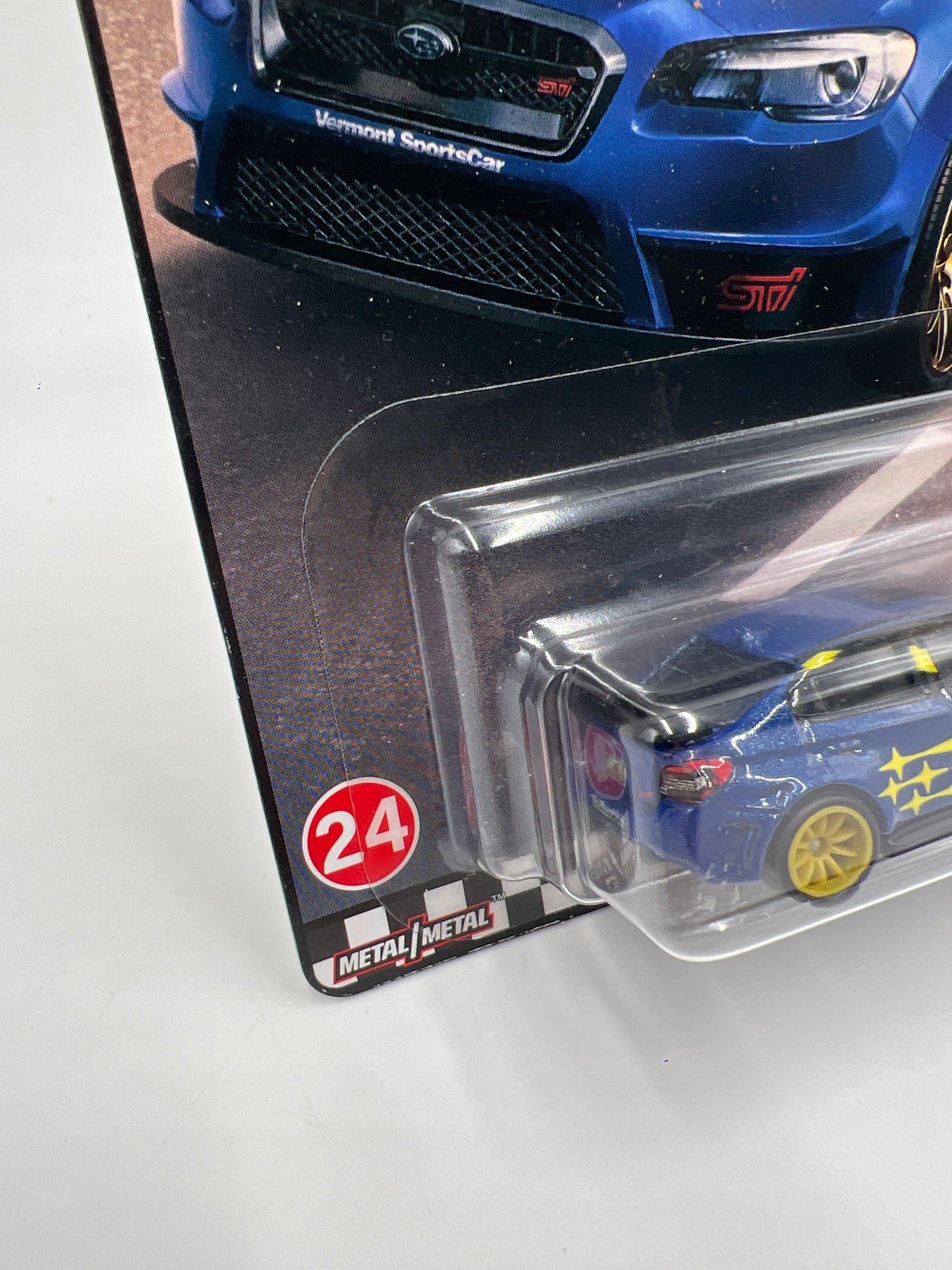 Hot Wheels Premium Boulevard #24 2019 Subaru WRX STI Blue/Yellow W/Protector