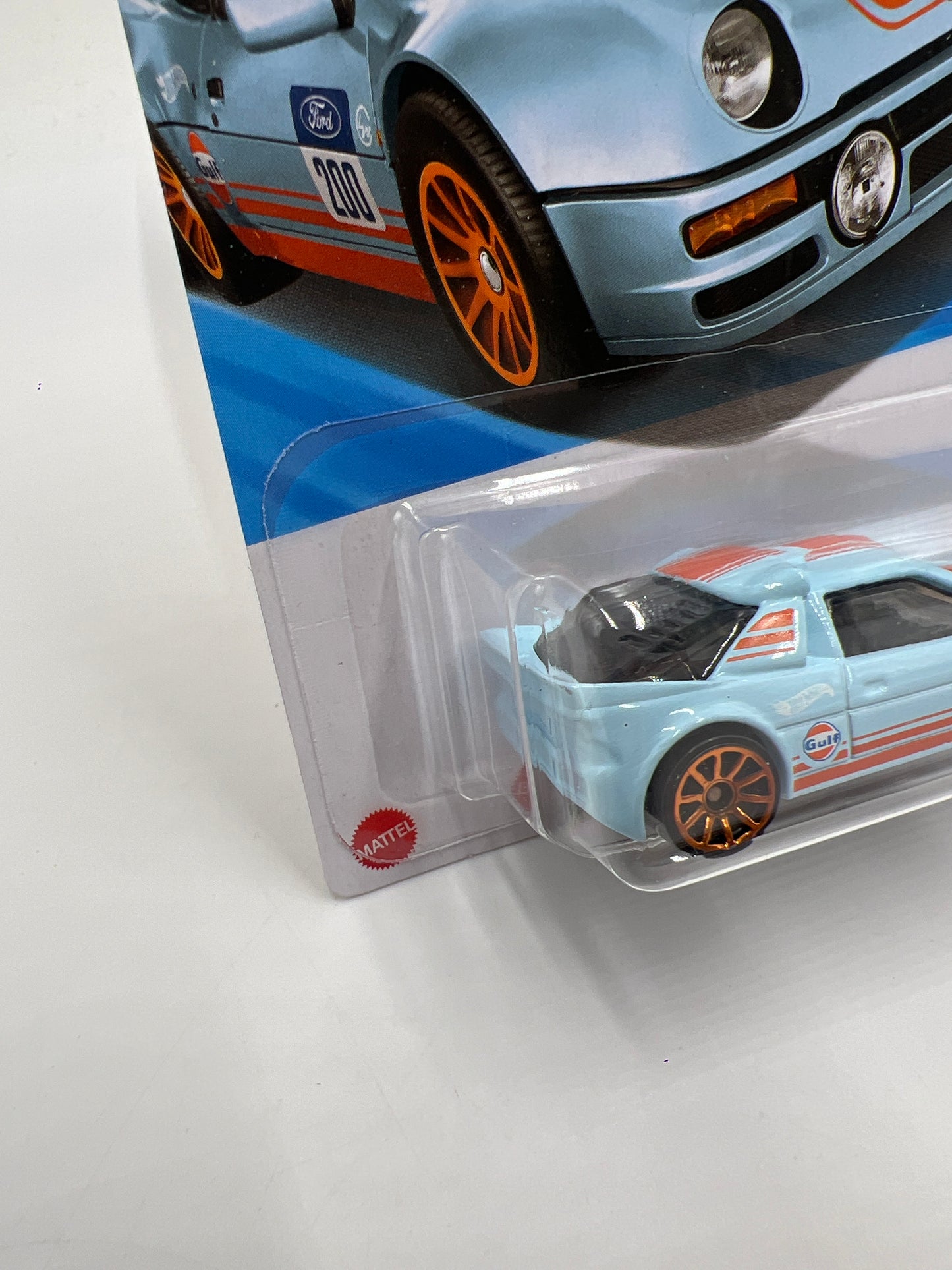 2025 Hot Wheels Q Case Peak Pursuit #247 Ford RS200 Gulf Blue 26F