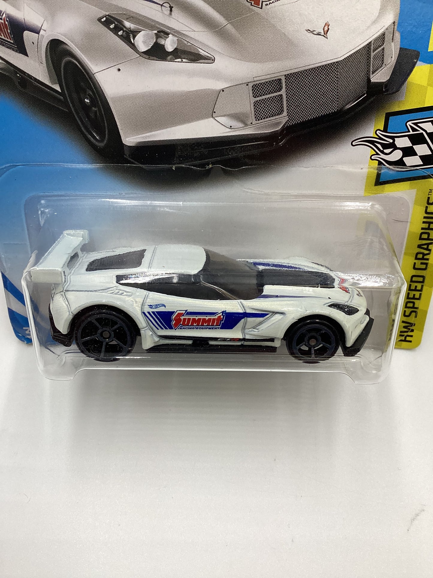 2018 Hot Wheels #27 Corvette C7.R White Summit 1C