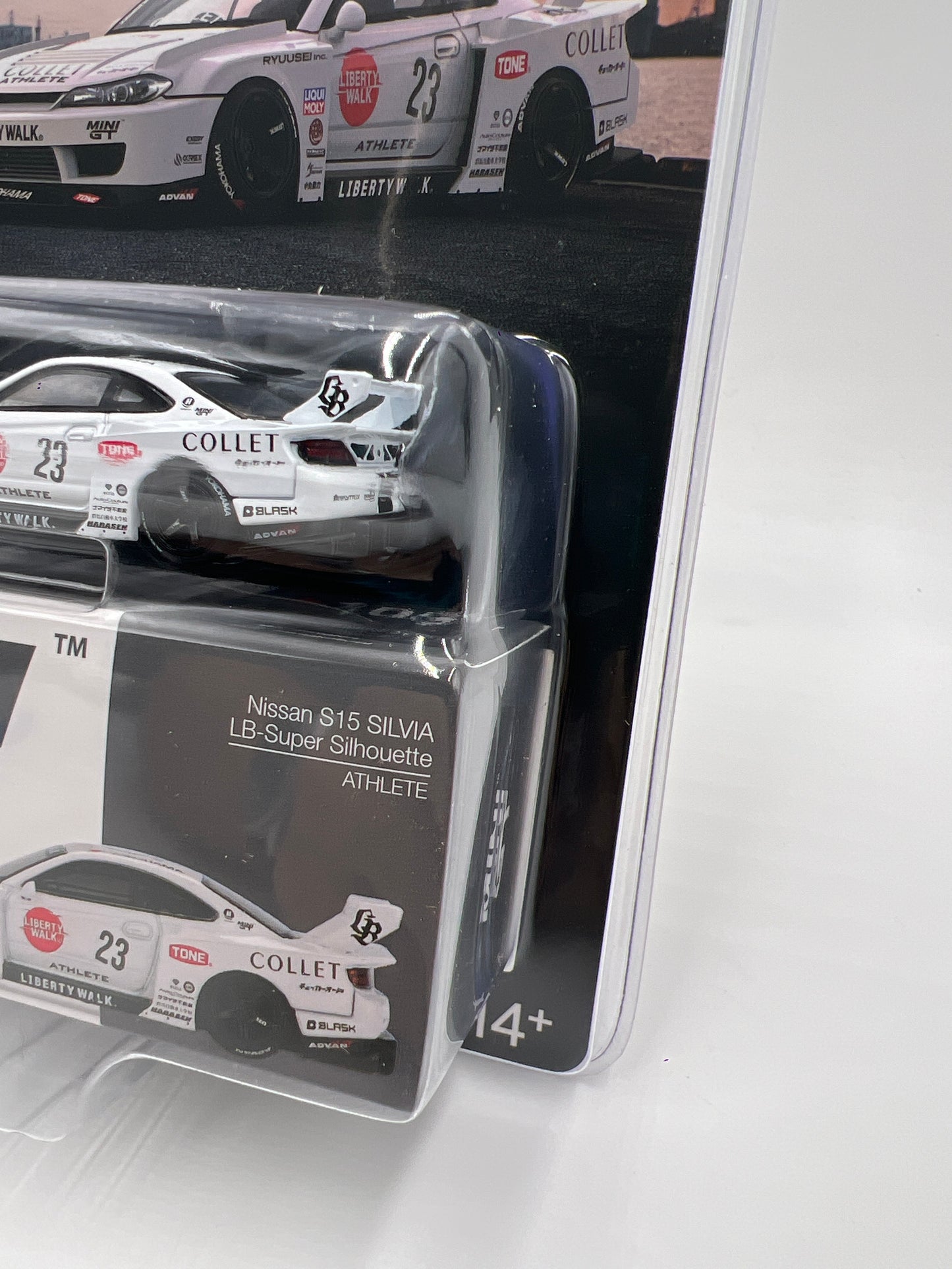 Mini GT #1054 Nissan S15 Silvia LB-Super Silhouette Athlete White