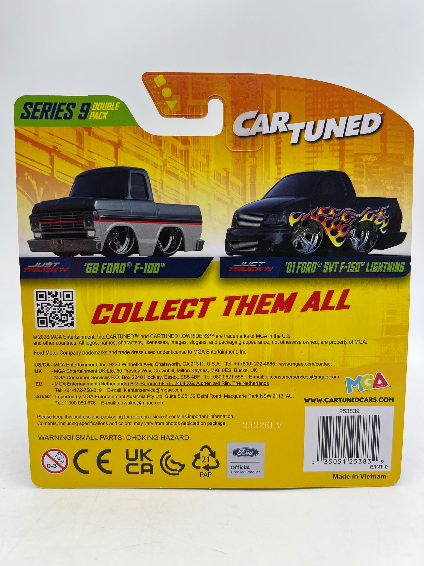 MGA Car Tuned Double Pack Series 9 Just Truckn 68 Ford F-100 & 01 SVT F-150 Lightning