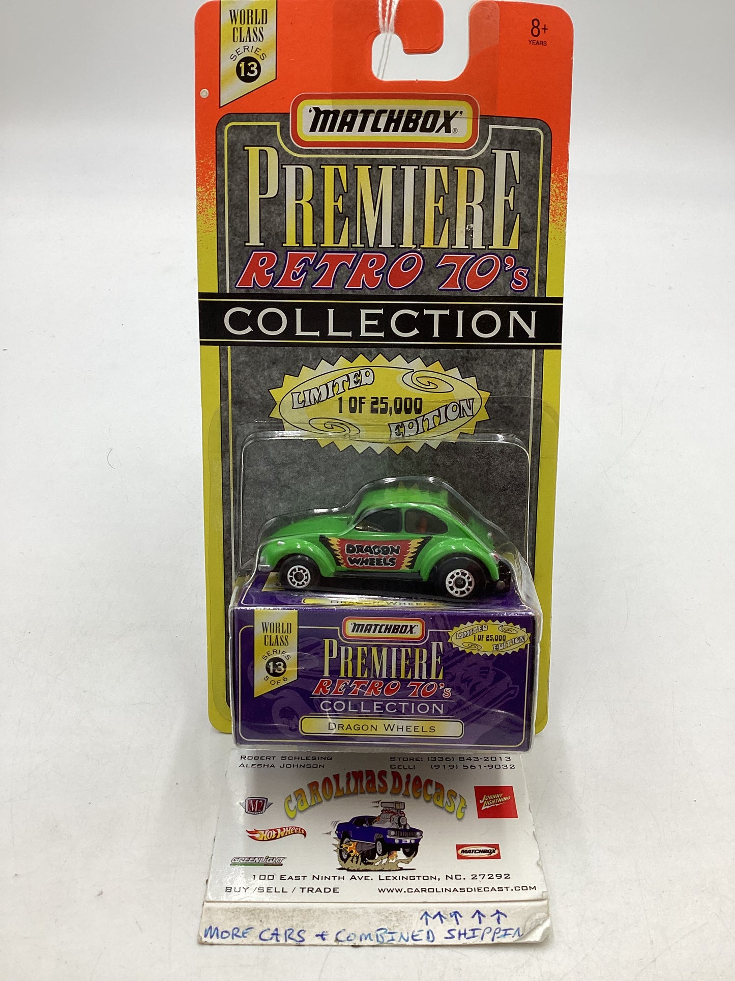 Matchbox Premiere Retro 70’s Series 13 #5 Dragon Wheels Green 208A