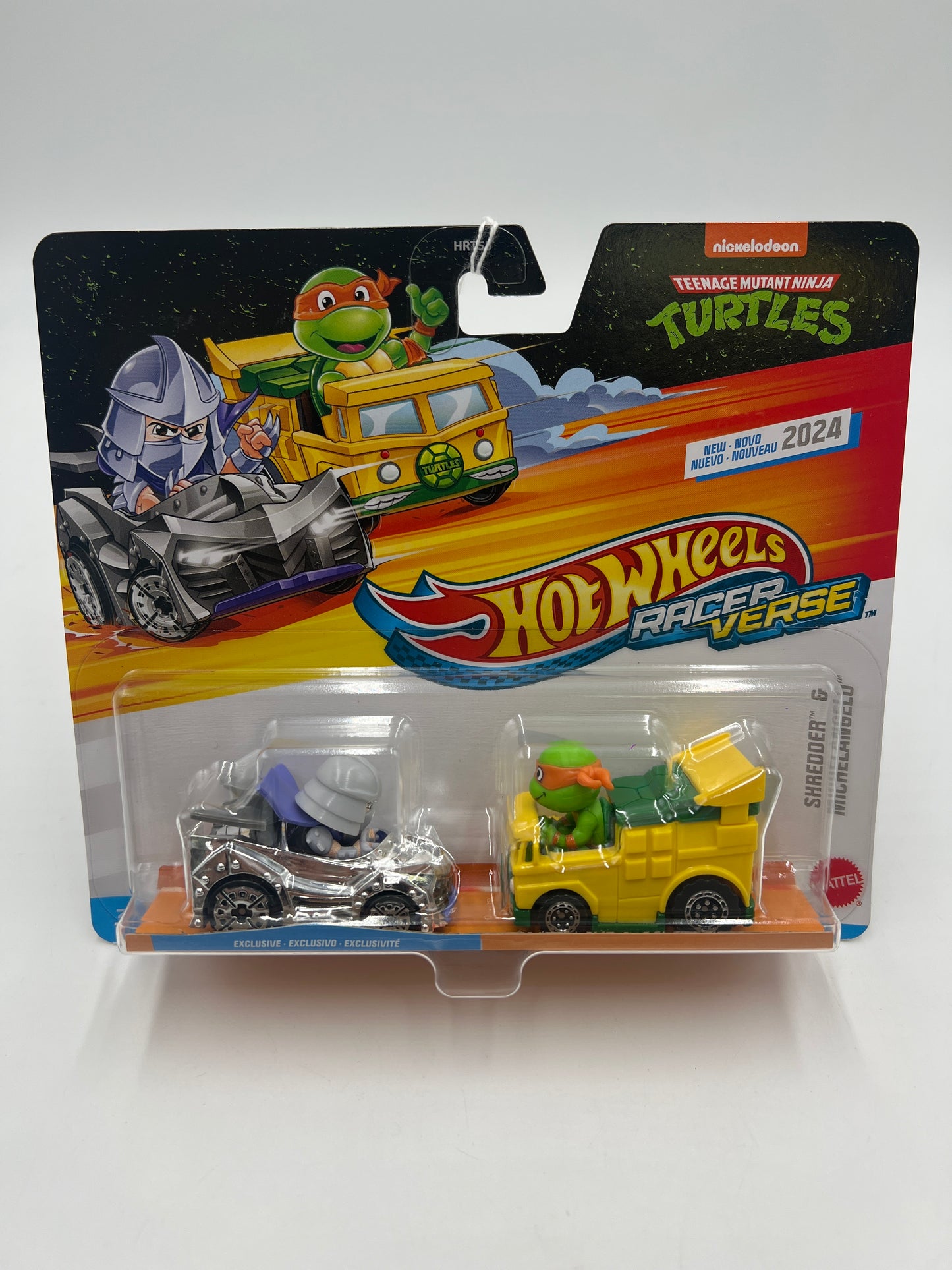 2024 Hot Wheels Racer Verse 2 Pack TMNT Shredder & Michelangelo 114C