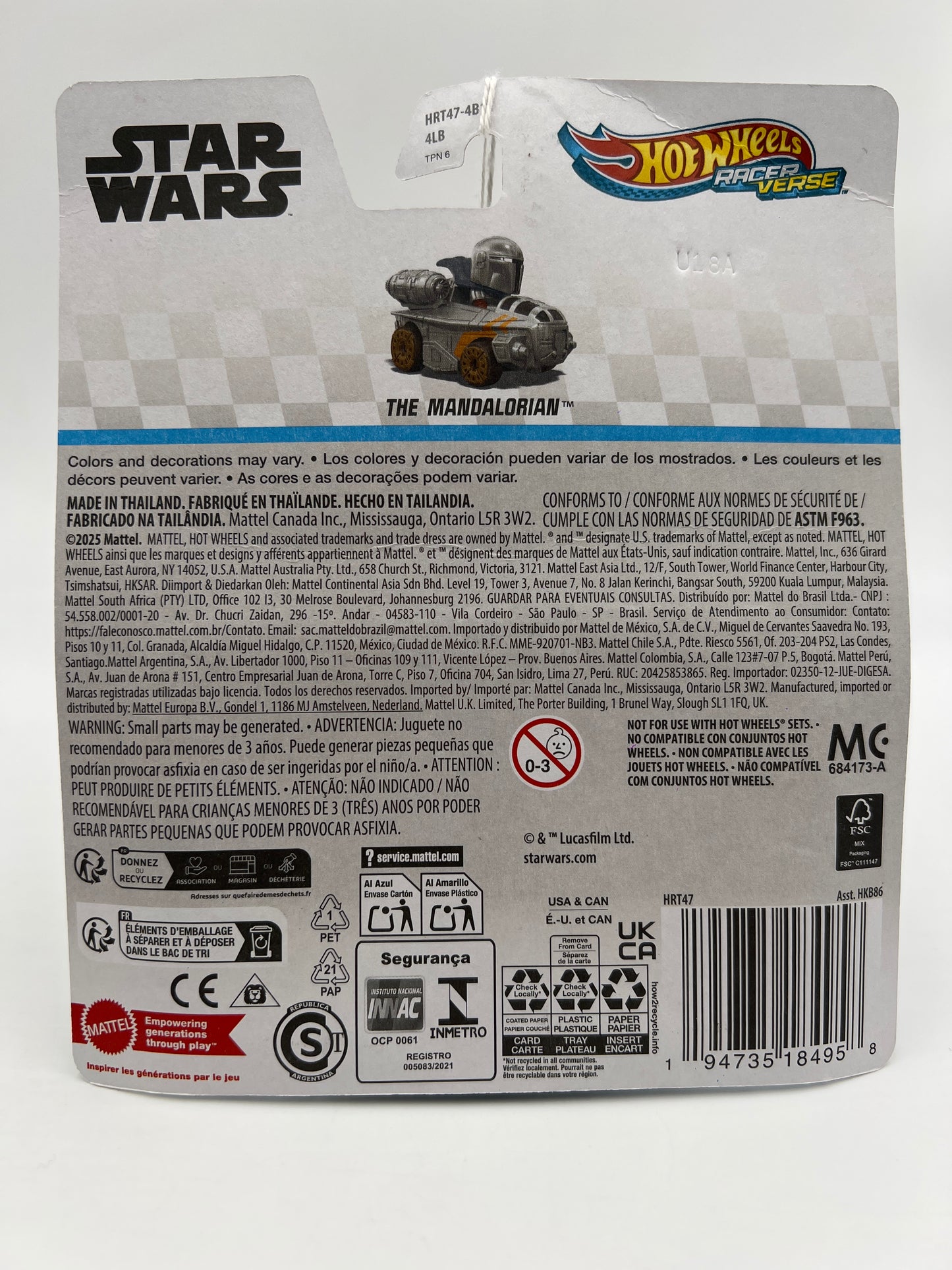 2025 Hot Wheels Racer Verse Star Wars The Mandalorian 110E