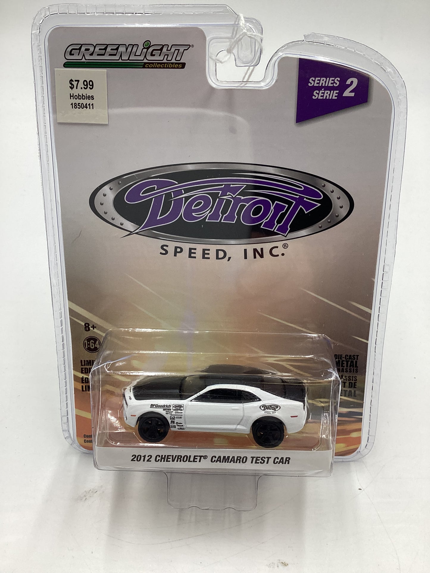 Greenlight GL Detroit Speed Series 2 2012 Chevrolet Camaro Test Car White 180F