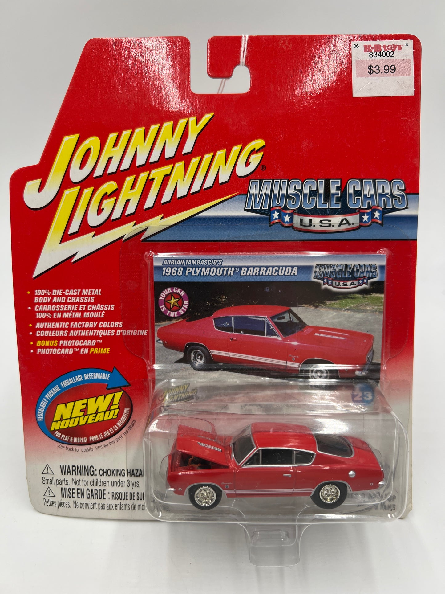 Johnny Lightning Muscle Cars USA #23 1968 Plymouth Barracuda Red 219A