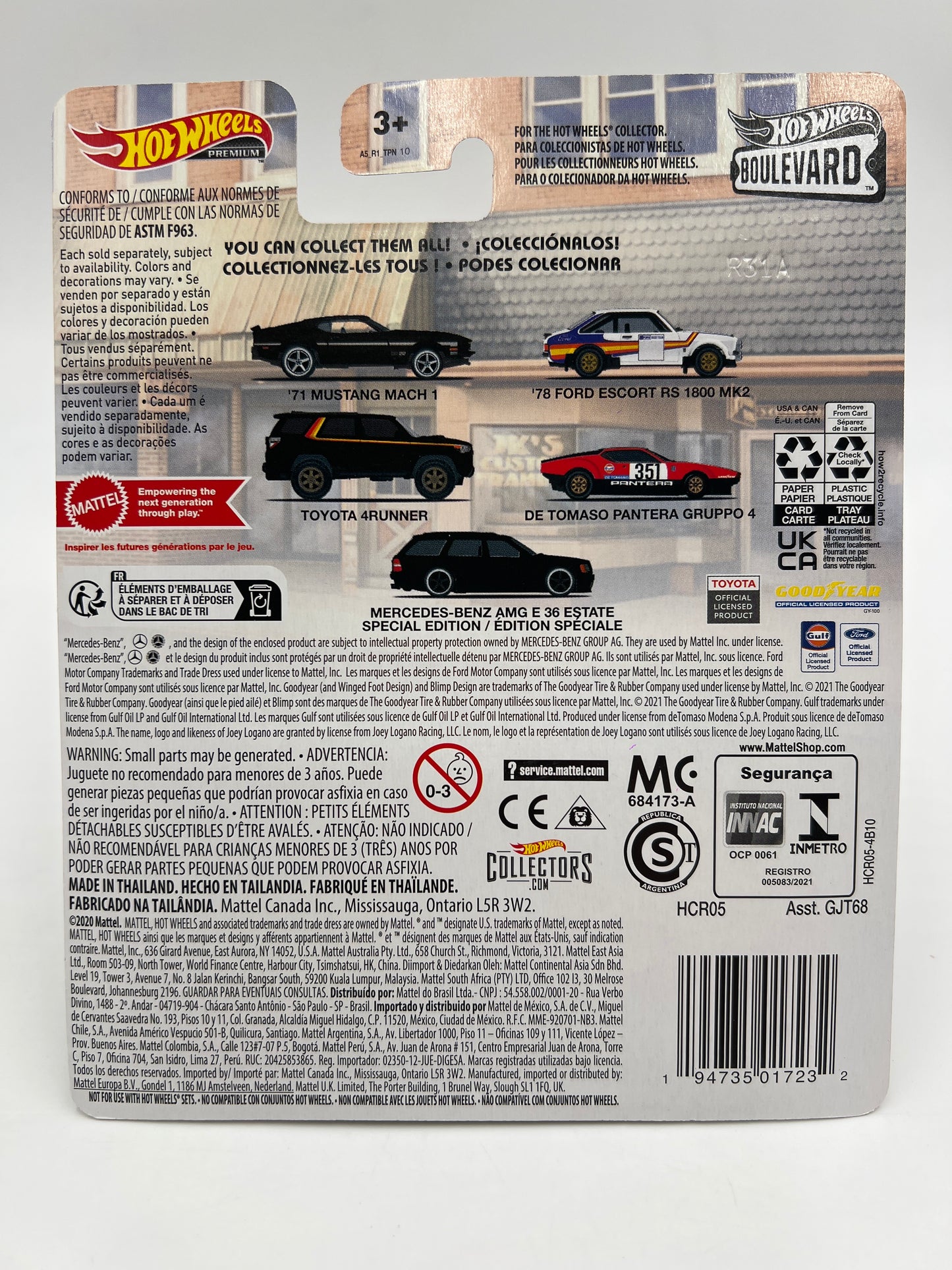 Hot Wheels Premium Boulevard #60 Mercedes-Benz AMG E 36 Estate Special Edition Black W/Protector