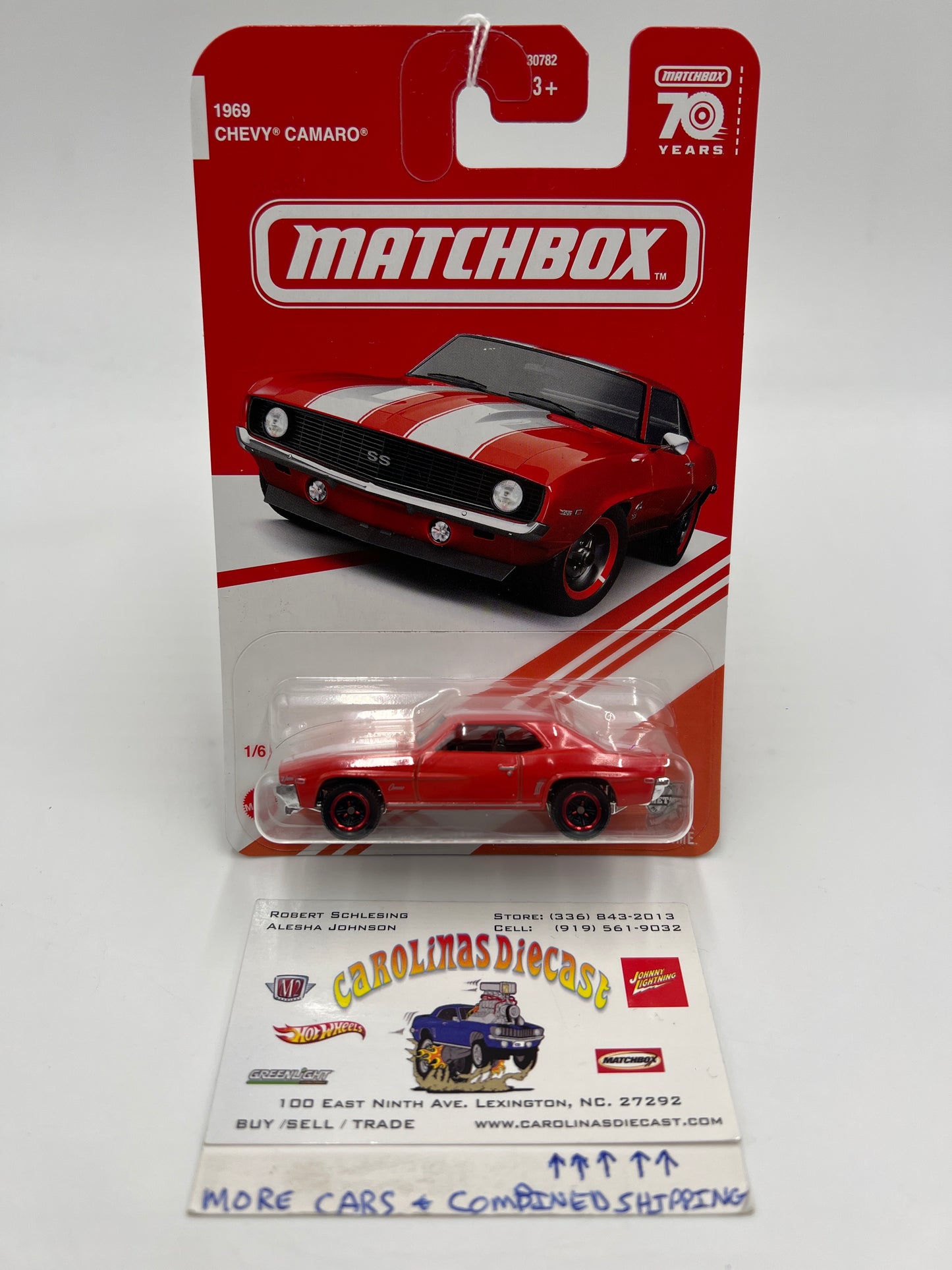 Matchbox 70 Years Red Target Exclusive #1 1969 Chevy Camaro Red