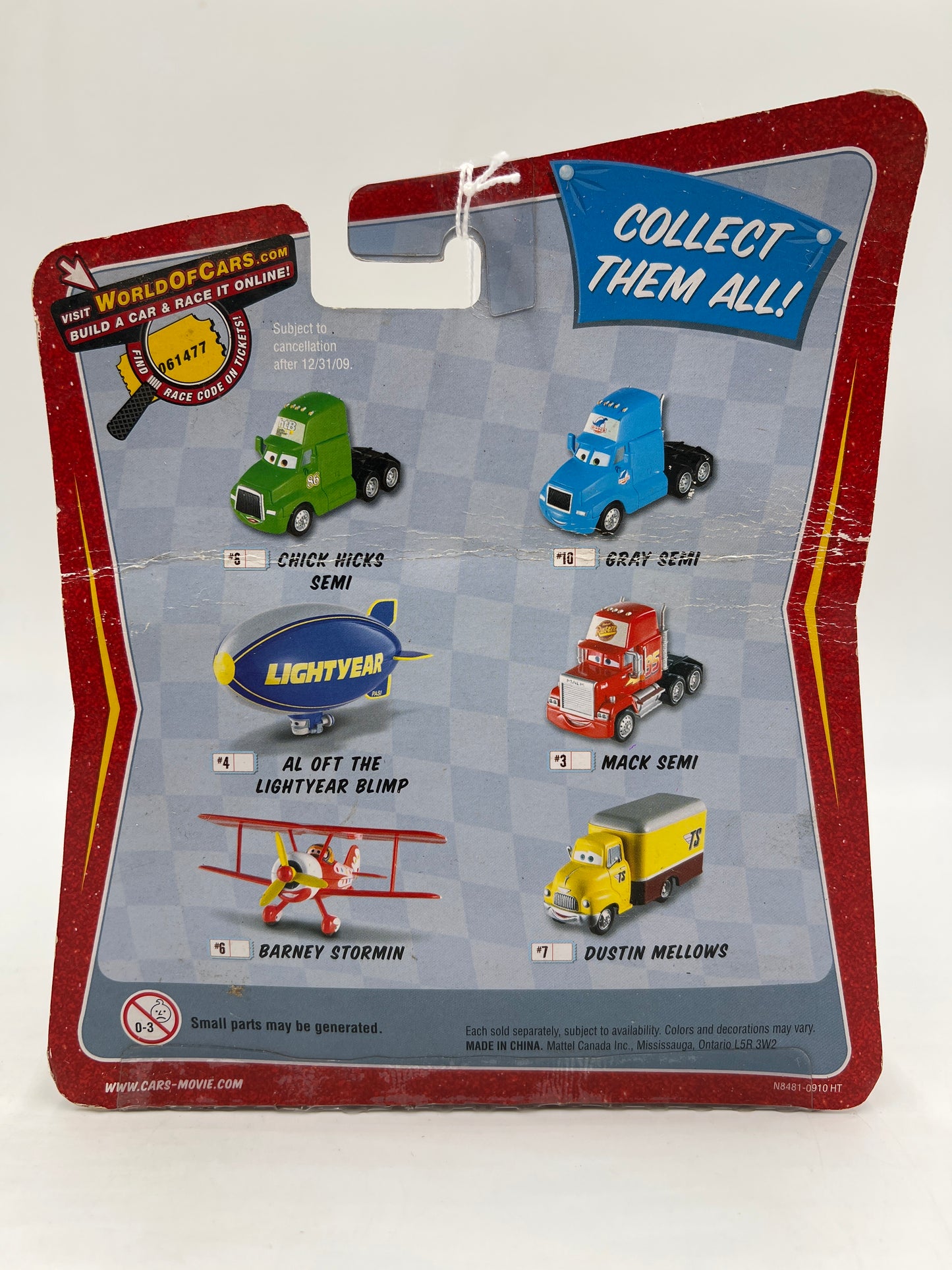 Disney Pixar The World Of Cars Race O Rama #10 Mega Size Gray Semi Dinoco 141F