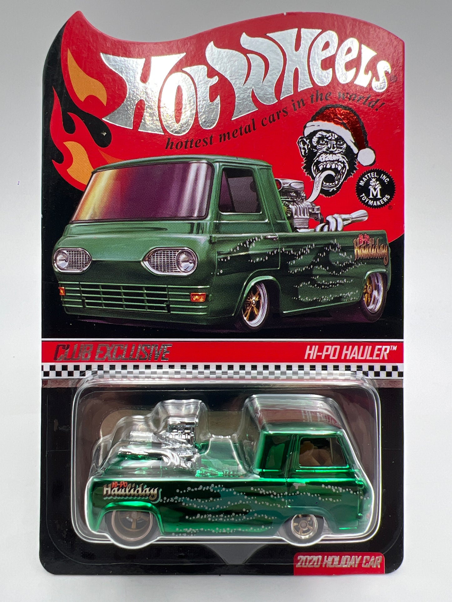 2020 Hot Wheels RLC Holiday Car Hi-Po Hauler Green Gas Monkey W/Protector