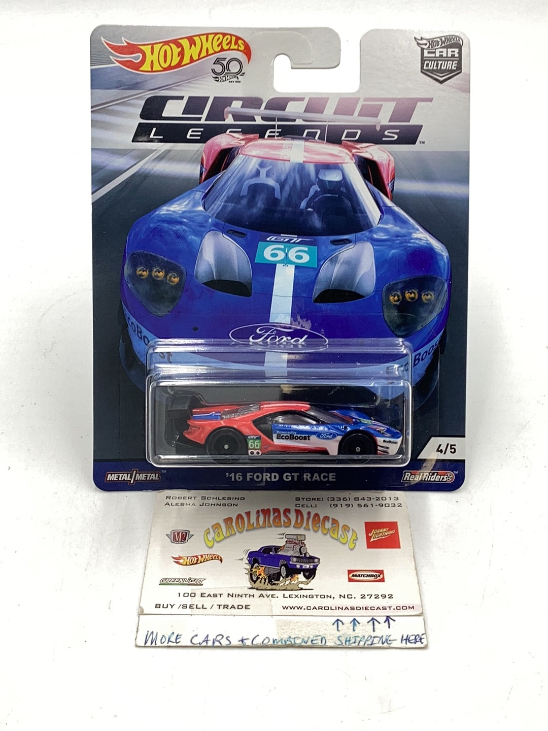 Hot wheels Circuit Legends 16 Ford GT Race 4/5 E3