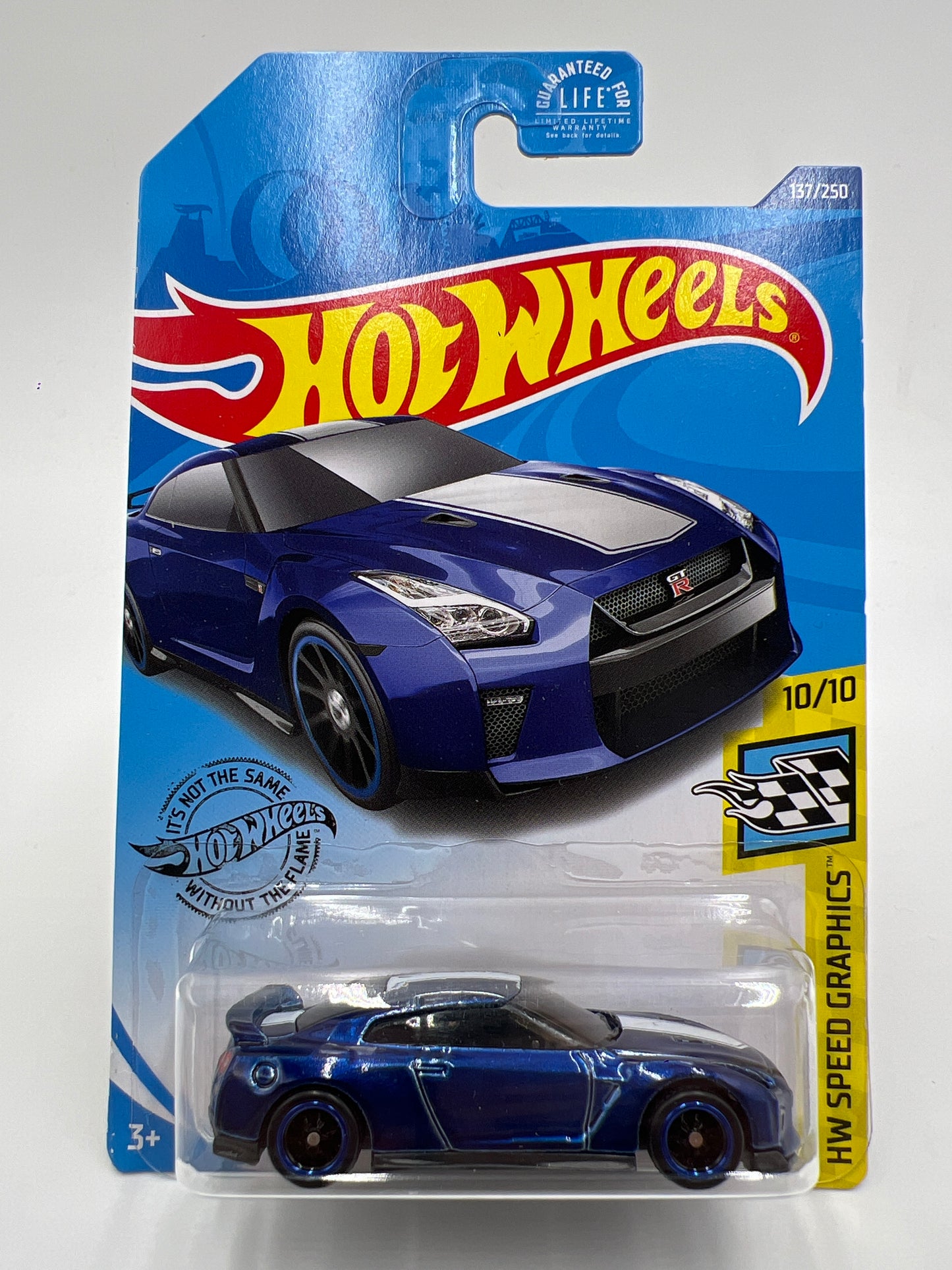 2020 Hot Wheels Super Treasure Hunt #137 17 Nissan GT-R R35 Blue W/Protector
