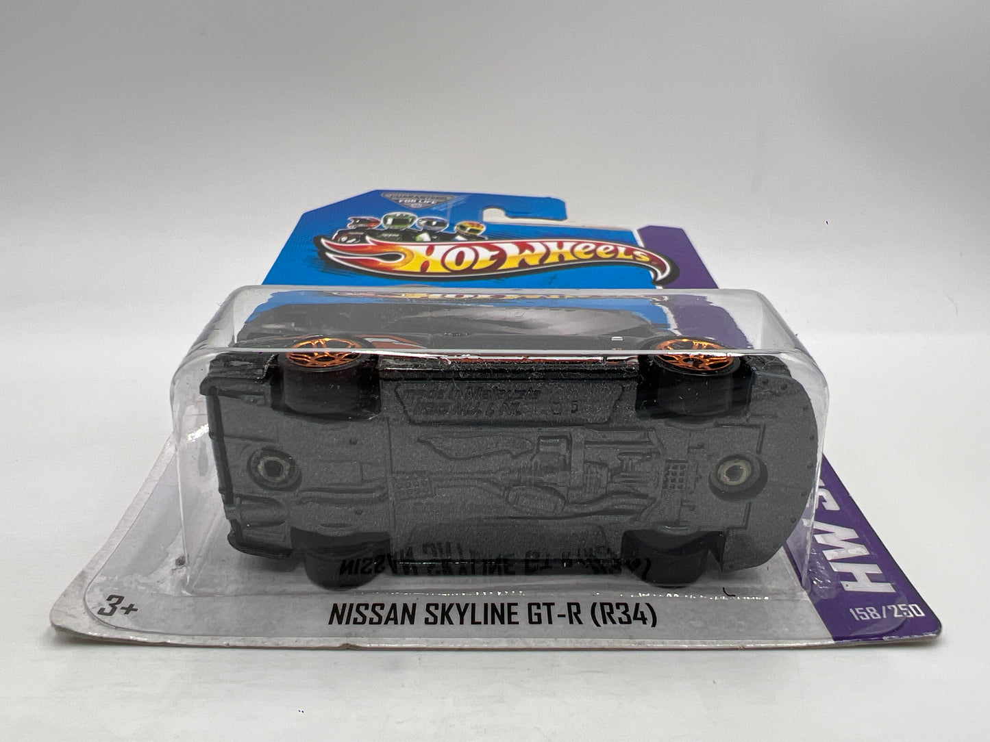 2013 Hot Wheels Showroom #158 Nissan Skyline GT-R R34 Black W/Protector