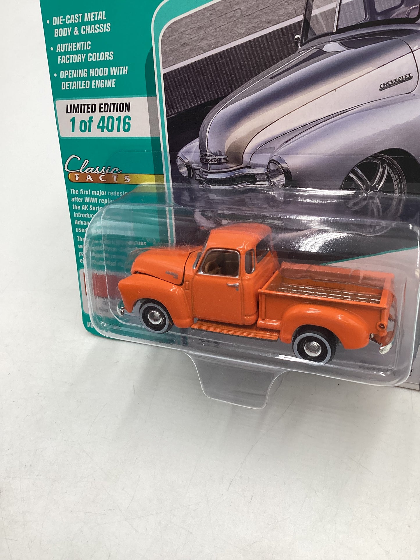 Johnny Lightning Classic Gold Collection Chevrolet Orange 1950 Chevy 3100 Pickup 227F