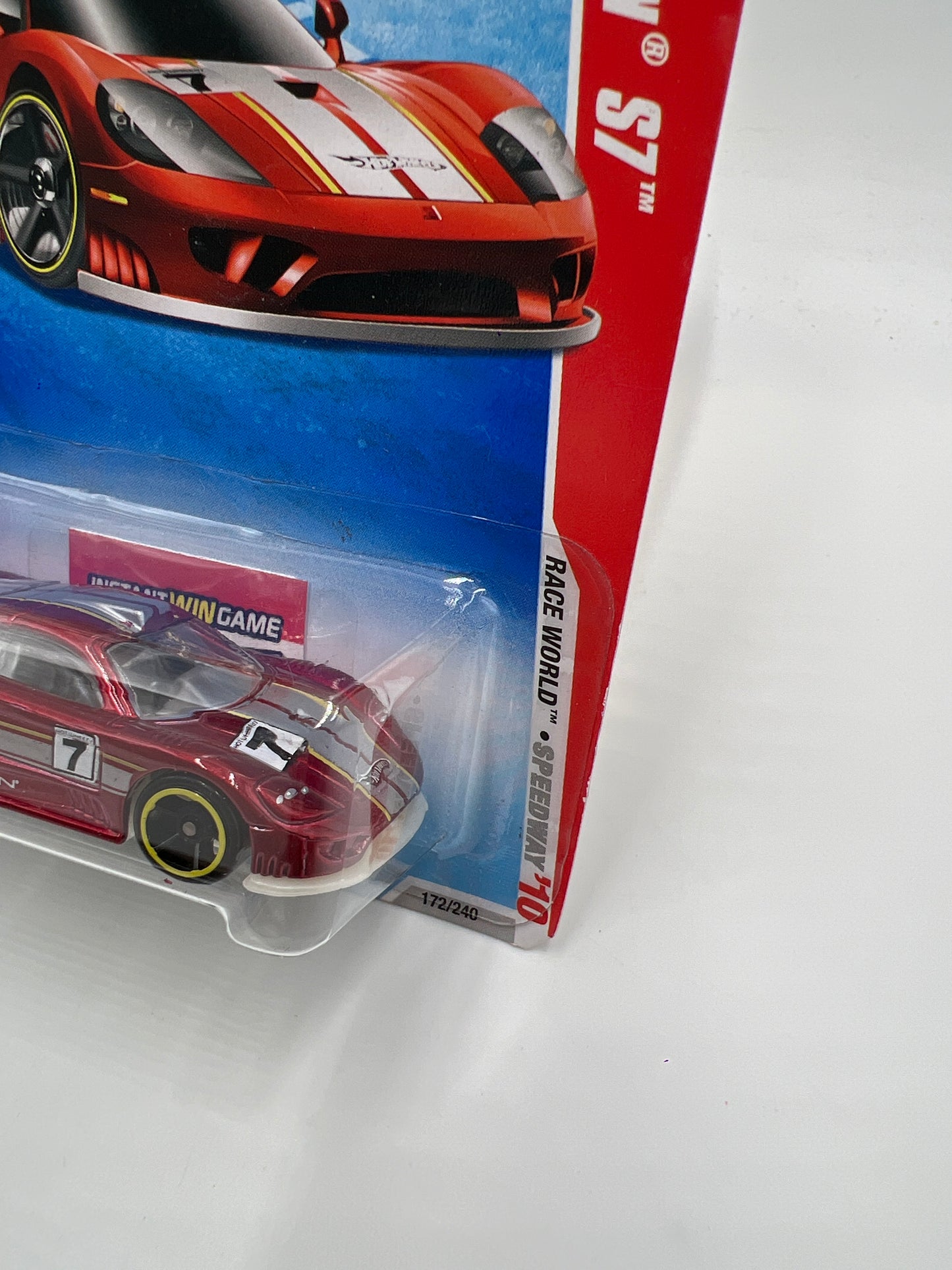 2010 Hot Wheels Race World Speedway #172 Saleen S7 Red Keys To Speed Card