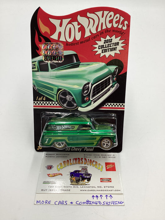 2012 Hot Wheels RLC Kmart Mail in #1 55 Chevy Panel Green Factory Sealed W/Protector