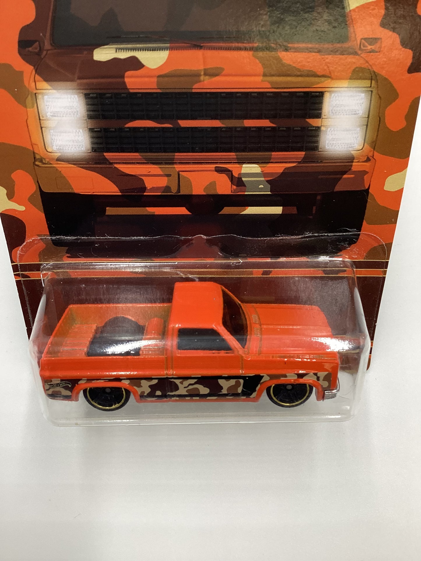 2017 Hot Wheels Walmart Camo Series #4 83 Chevy Silverado Orange 158B