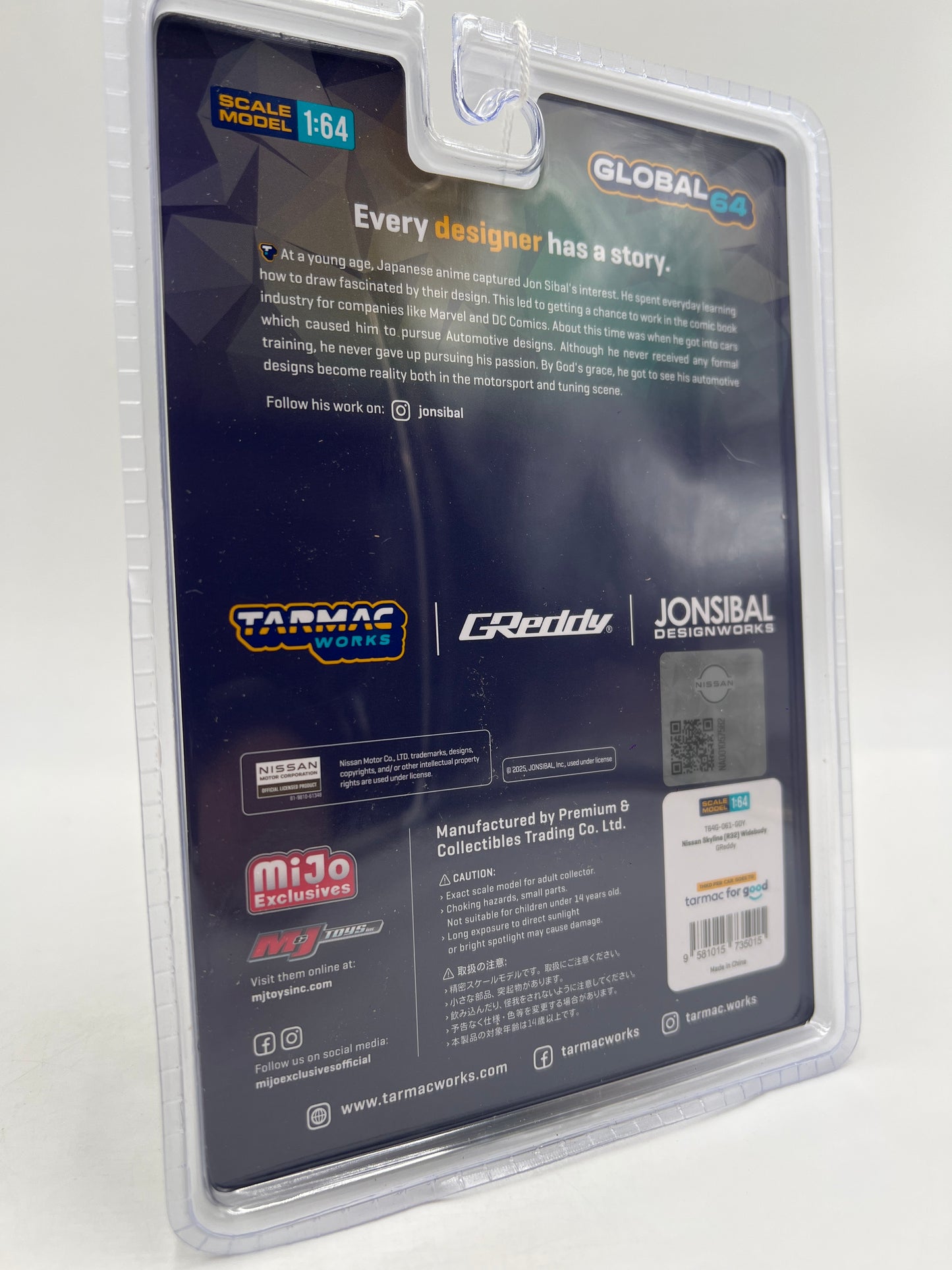 Tarmac Works Mijo Exclusives CHASE Nissan Skyline R32 Widebody Jonsibal GReddy Chrome