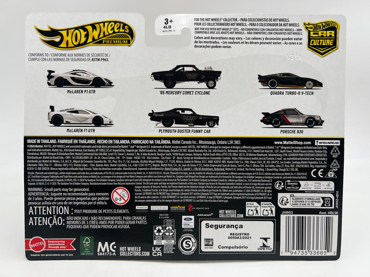 2026 Hot Wheels Premium Target 2 Pack Cyberpunk Porsche 930 & Quadra Turbo-R V-Tech