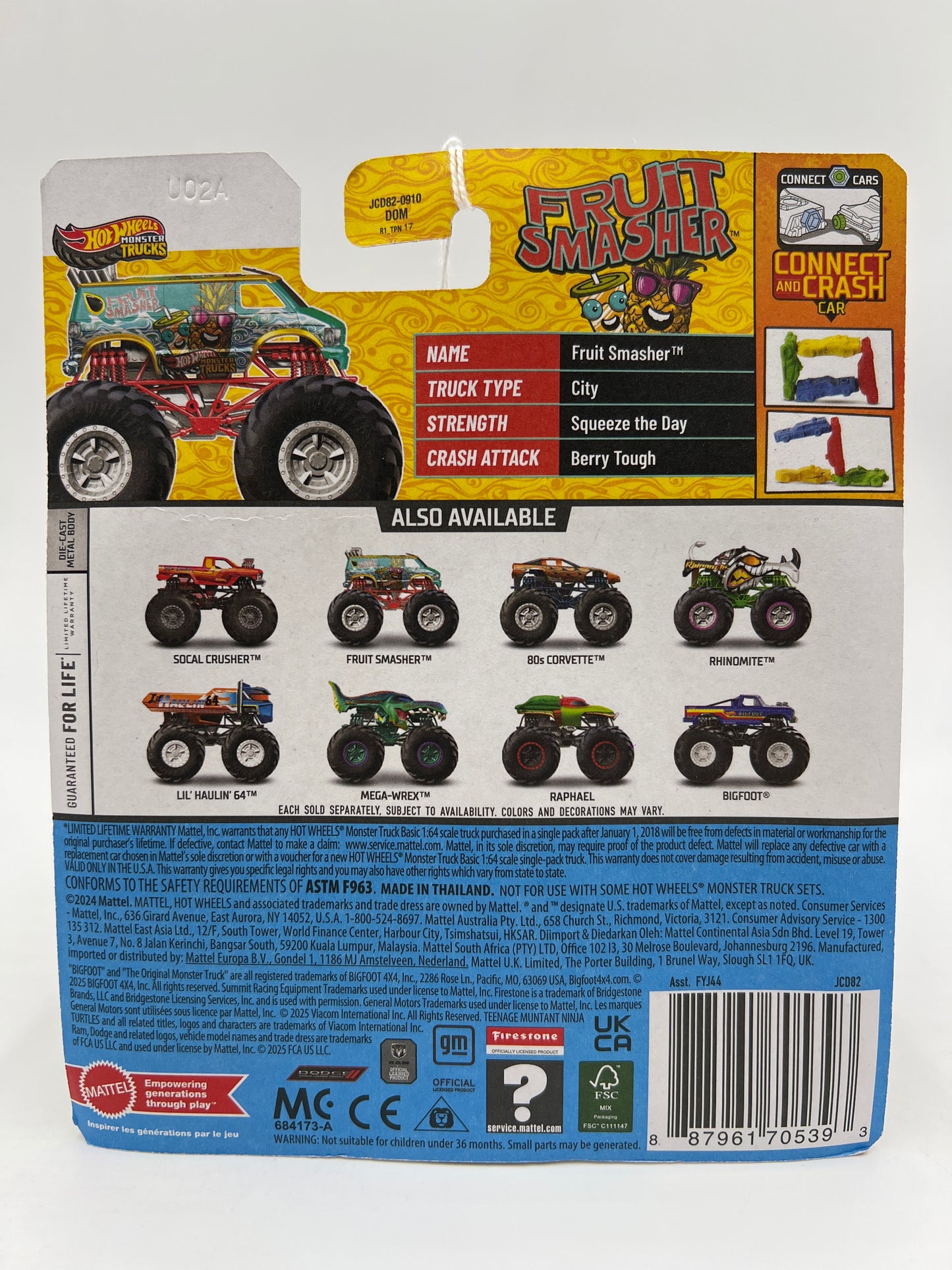 2025 Hot Wheels Monster Trucks Snack Pack #4 Fruit Smasher 126C