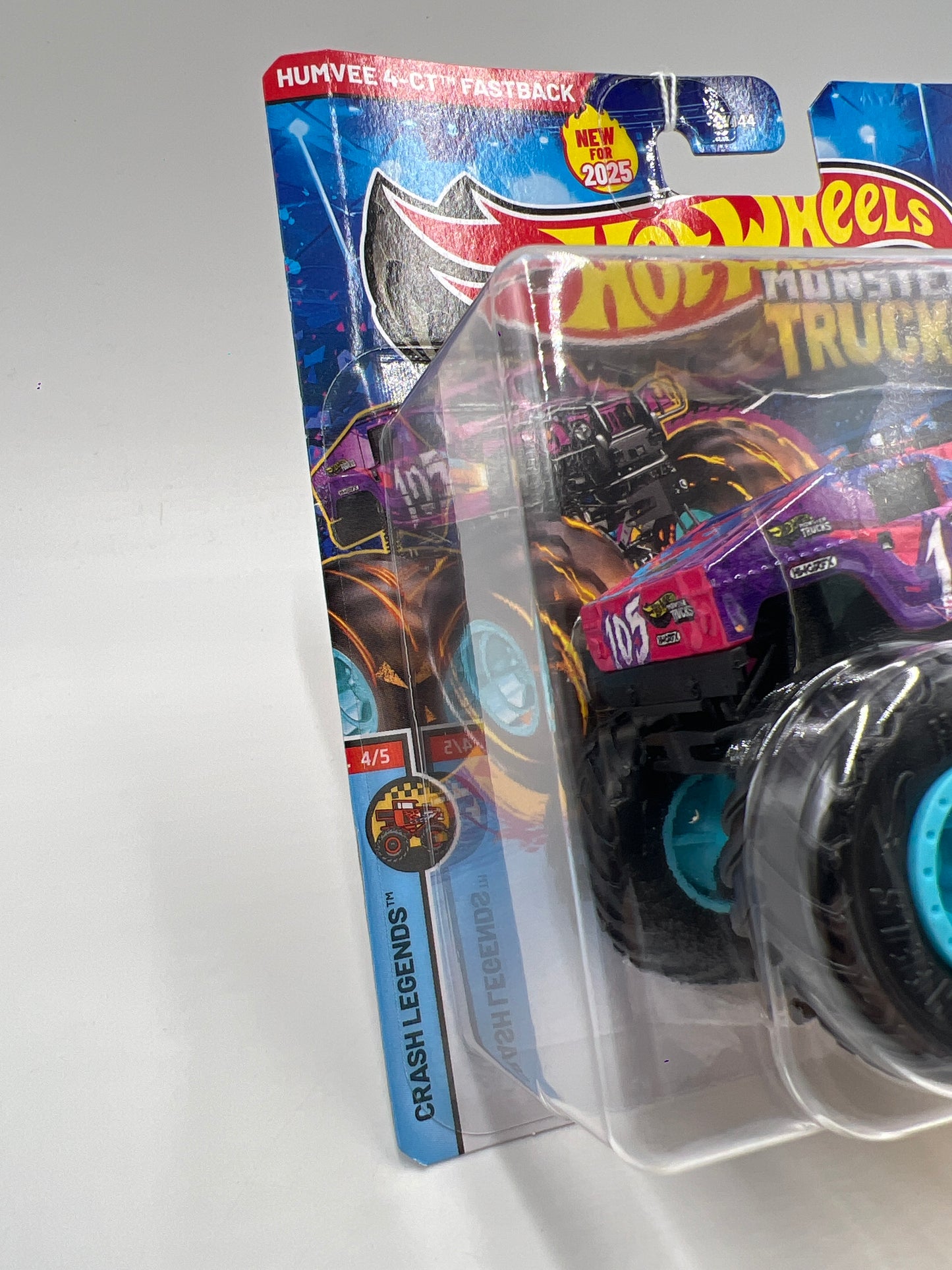 2025 Hot Wheels Monster Trucks Crash Legends #4 Humvee 4-CT Fastback 134C