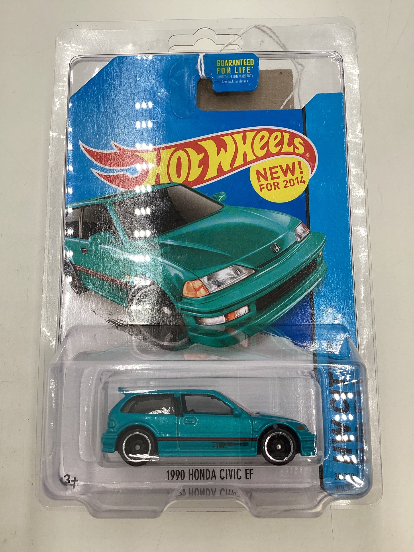 2014 Hot Wheels #30 1990 Honda Civic EF Teal W/Protector