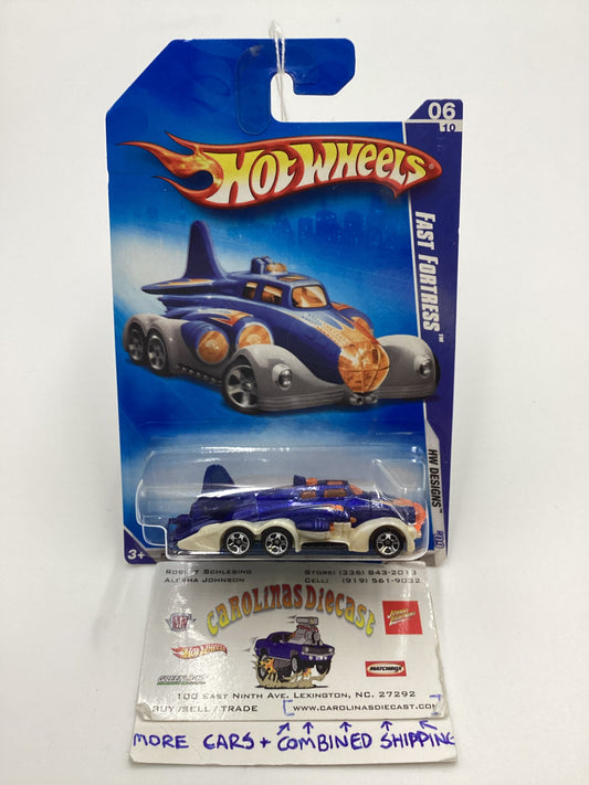 2009 Hot Wheels #102 Fast Fortress Blue SS6