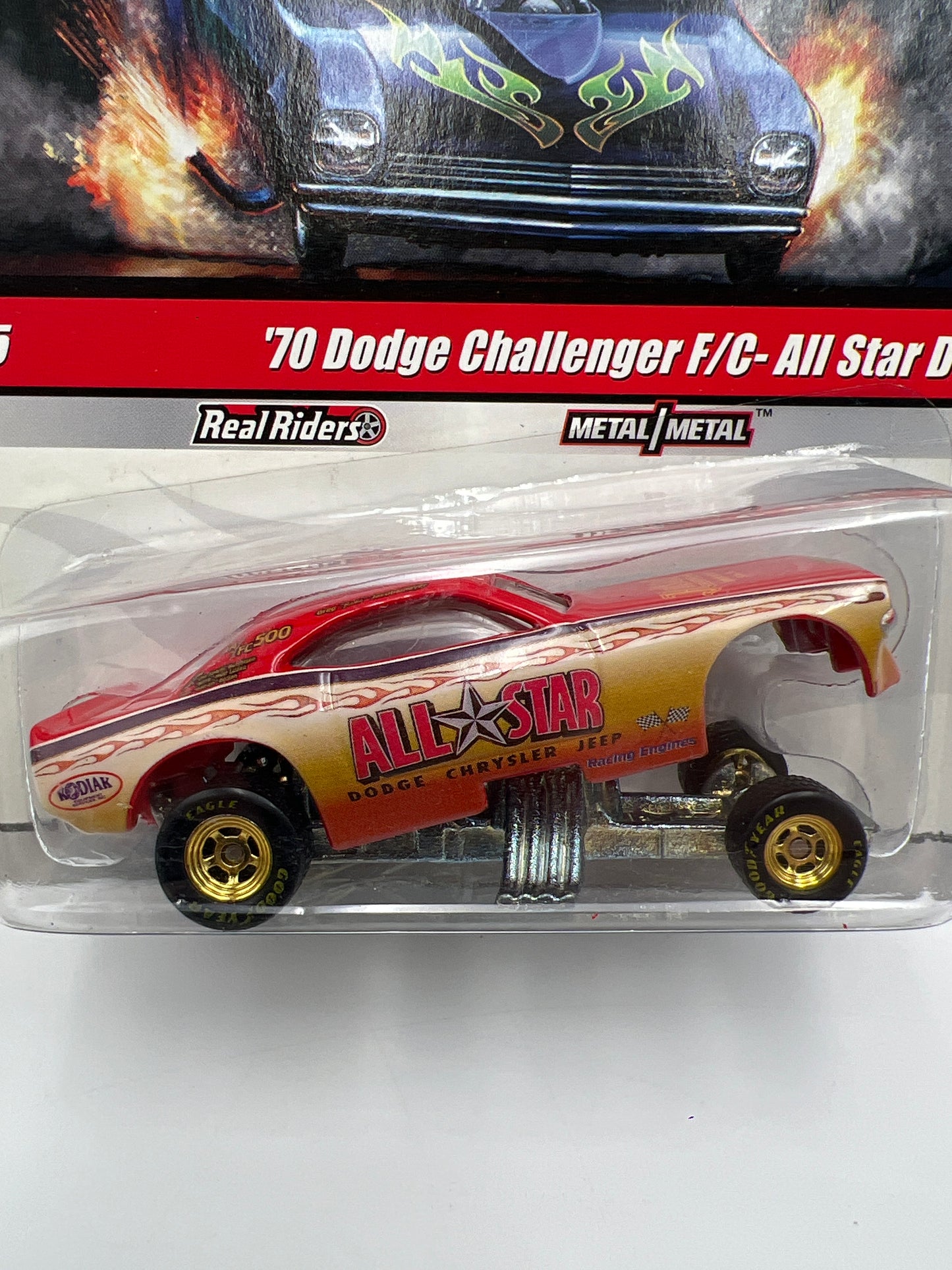 Hot Wheels Drag Strip Demons #1 70 Dodge Challenger F/C All Star Dodge W/Protector