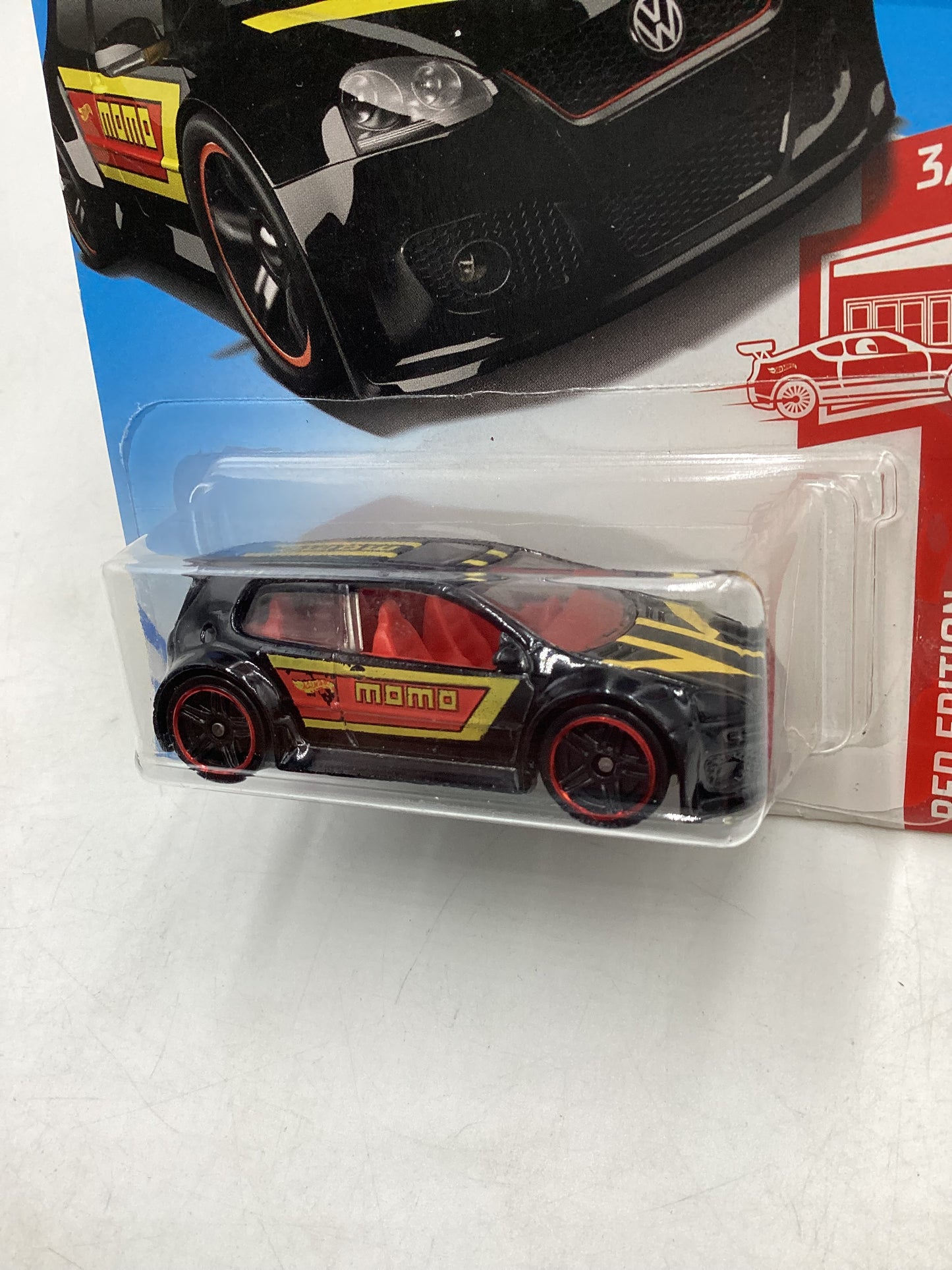 2019 Hot Wheels #19 Red Edition Volkswagen Golf GTI 143B