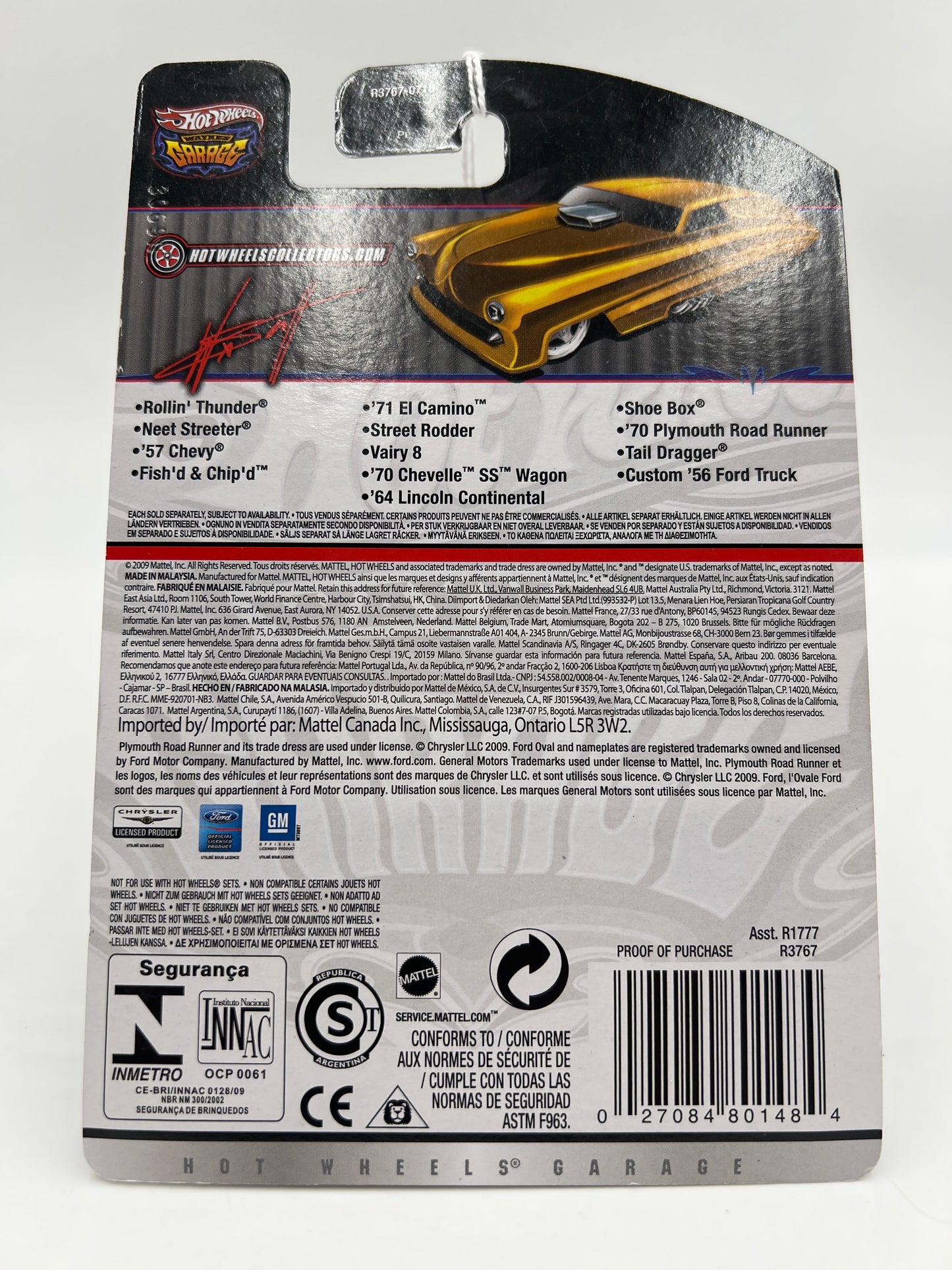 Hot Wheels Premium Waynes Garage #7 57 Chevy Black 244D