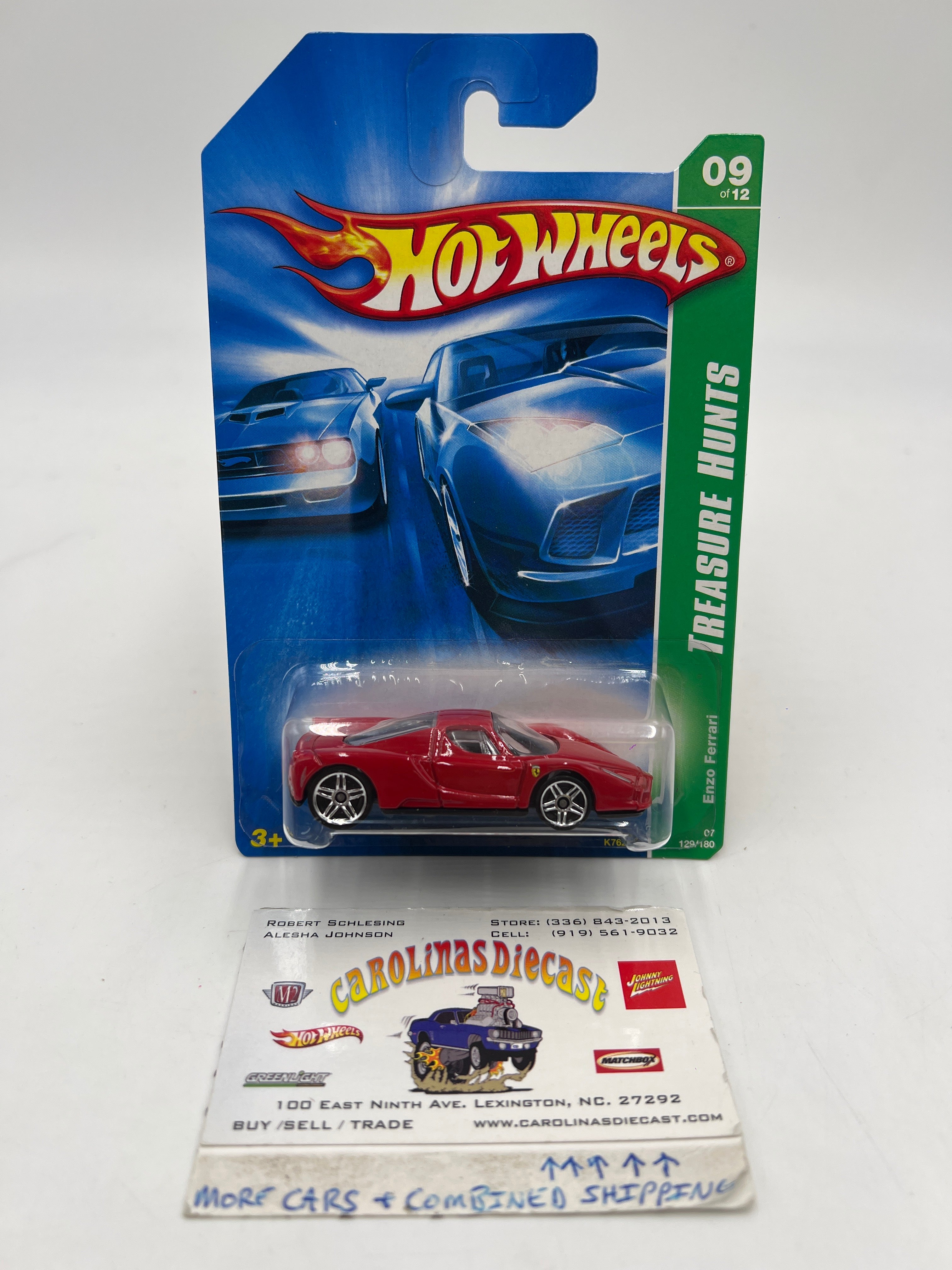 2007 Hot Wheels Treasure Hunts #129 Enzo Ferrari Red Seats W