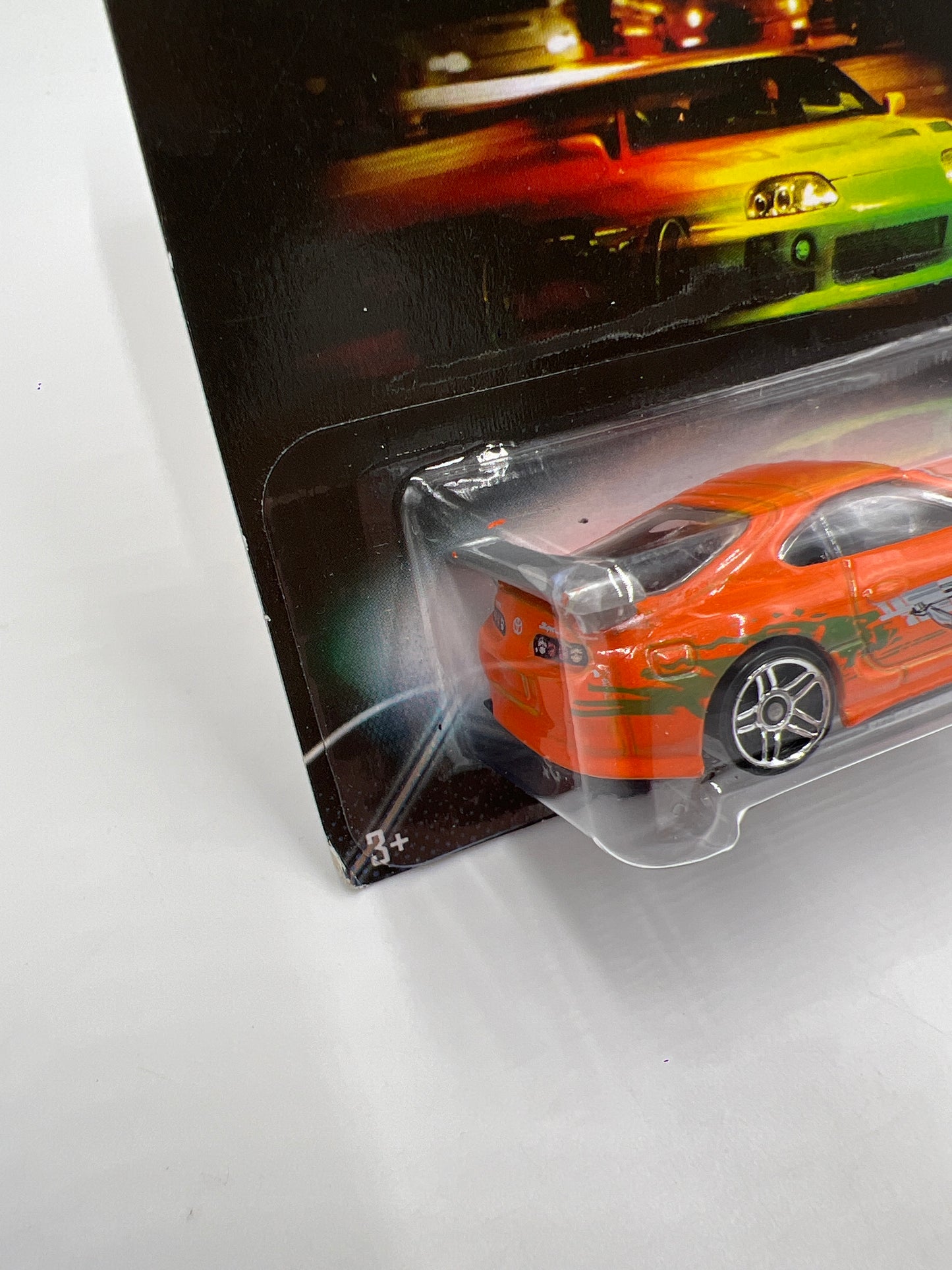 Hot Wheels Fast and Furious #2 Silver Wing Toyota Supra Orange W/Protector