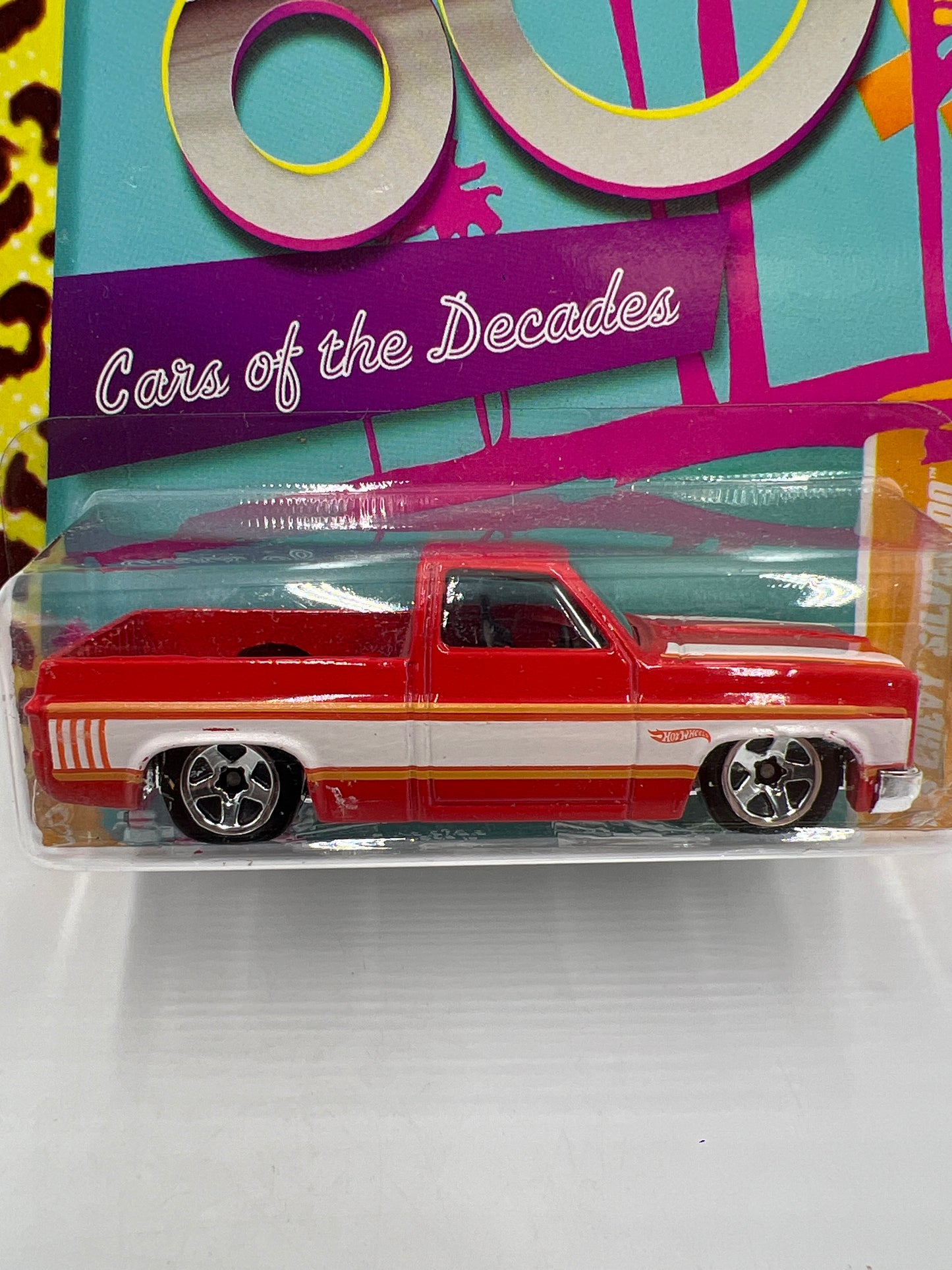 Hot Wheels Cars of the Decades The 80s #24 83 Chevy Silverado Red W/Protector