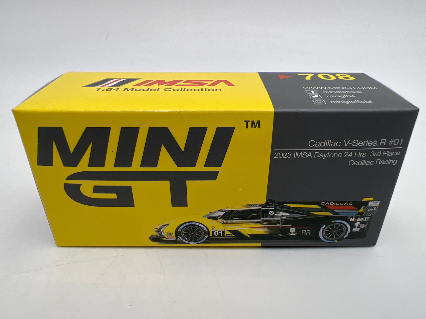 Mini GT #708 Cadillac V-Series.R #01 2023 IMSA Daytona 24 Hrs 3rd Place Cadillac Racing