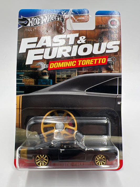 Hot Wheels Fast and Furious Dominic Toretto #5 1968 Dodge Charger Black 70D