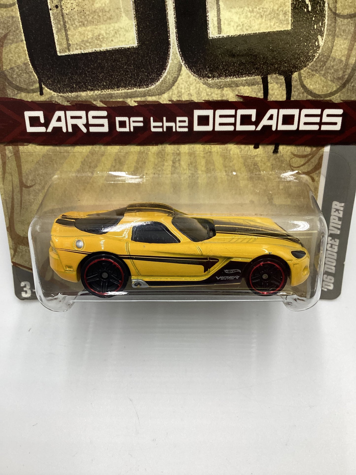 2011 Hot Wheels Cars of the Decades The 00s #31 Dodge Viper Yellow 157C