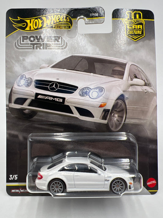 2026 Hot Wheels Premium Power Trip #3 2008 Mercedes-Benz CLK 63 AMG Black Series White