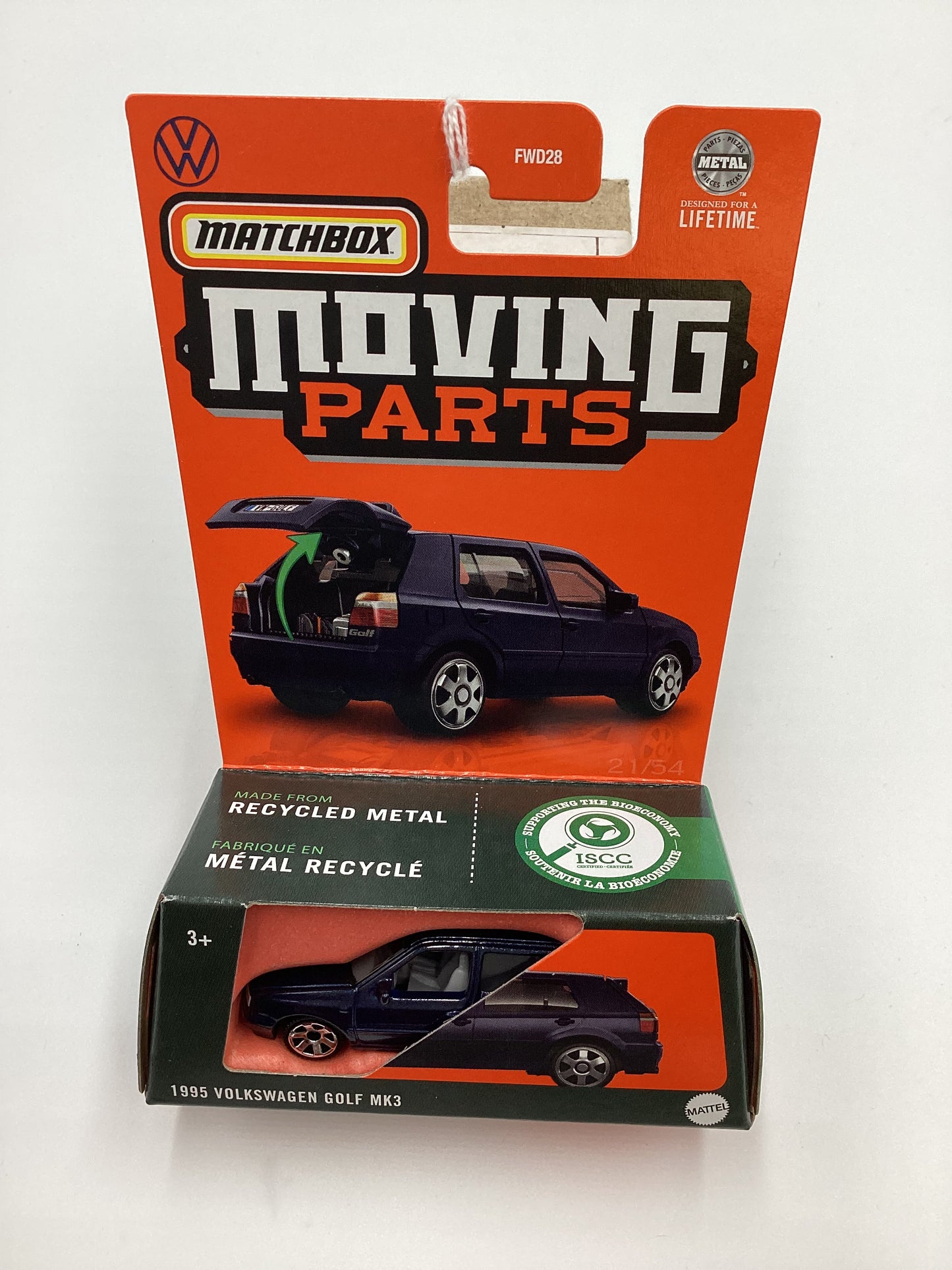 2024 Matchbox Moving Parts #21 1995 Volkswagen Golf MK3 Dark Blue 169F