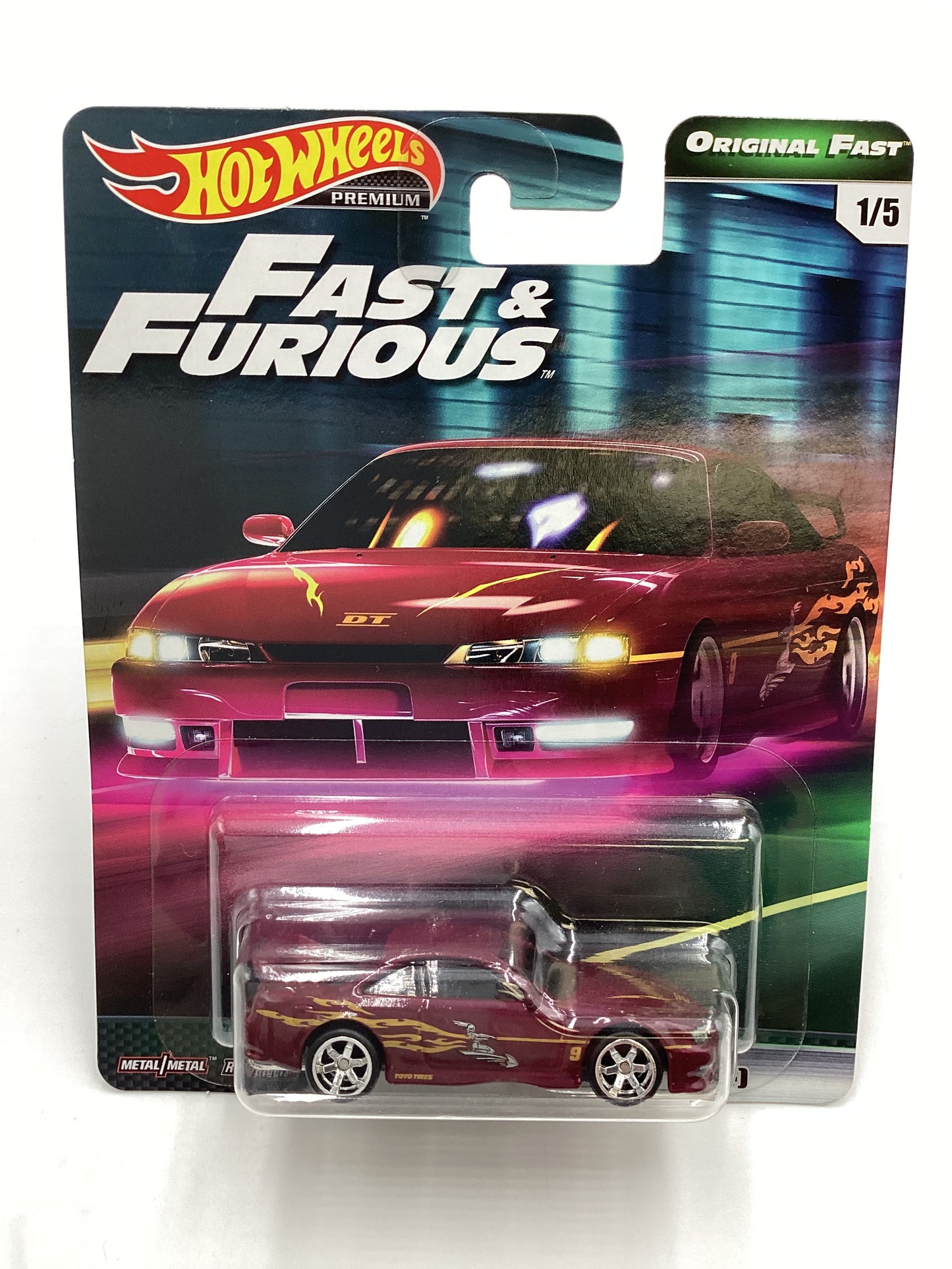 Hot Wheels Premium Fast & Furious Original Fast #1 Nissan 240SX W/Protector