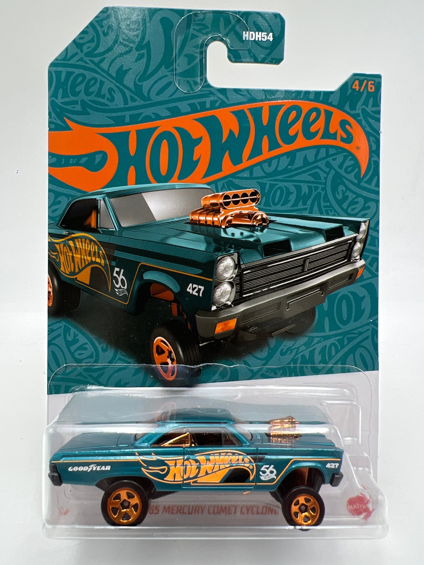 Hot Wheels 56th Anniversary Pearl and Chrome #4 65 Mercury Comet Cyclone 164F