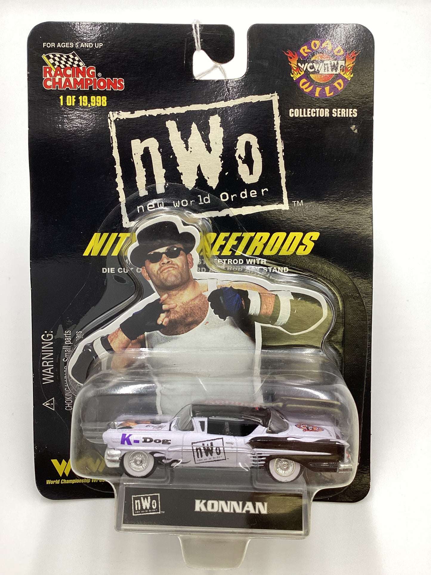 Racing Champions NWO Nitro Streetrods Konnan 58 Chevy Impala White/Black SR