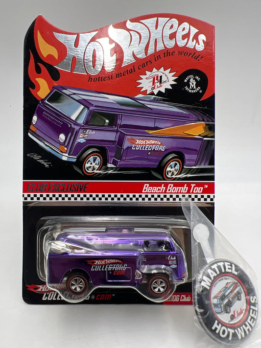 2006 Hot Wheels RLC Exclusive #2584/7000 Beach Bomb Too Purple W/Protector & Button