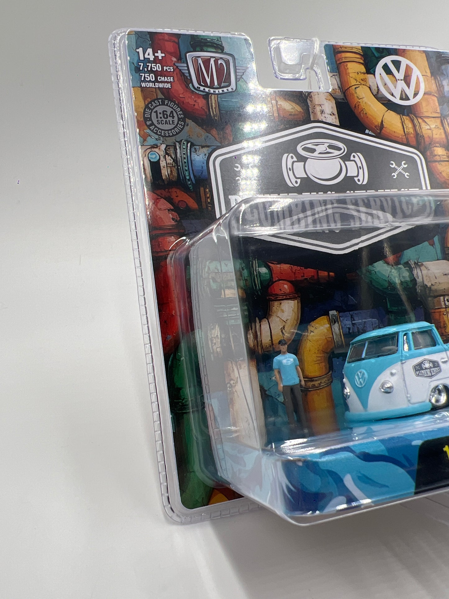 2025 M2 Machines Diorama Plumbing Service 1960 VW Single Cab Truck R15 196C