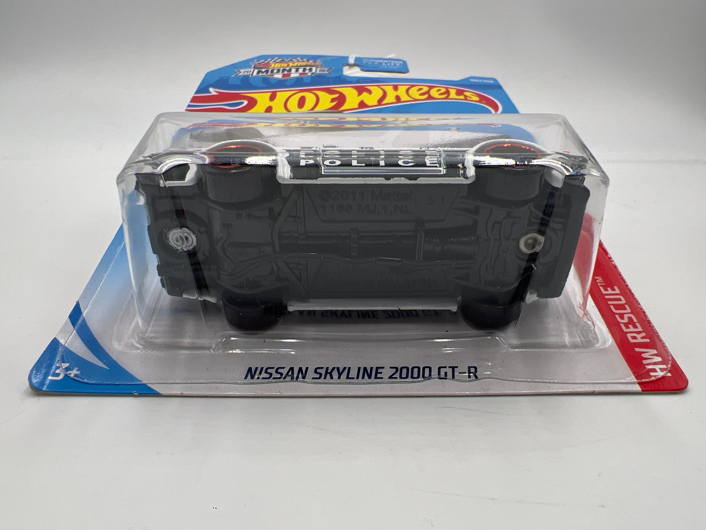 2019 Hot Wheels Month Card  #160 Nissan Skyline 2000 GT-R Police Black/White 82E