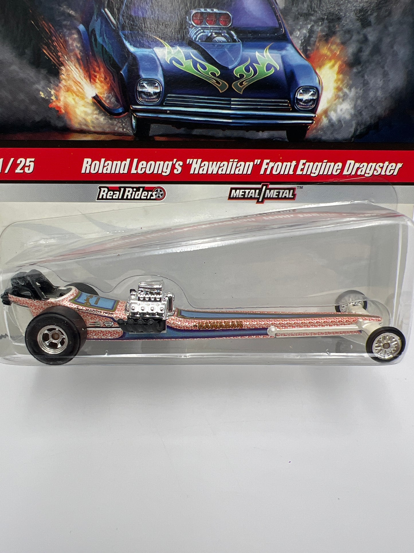 Hot Wheels Drag Strip Demons #11 Roland Leongs Hawaiian Front Engine Dragster W/Protector
