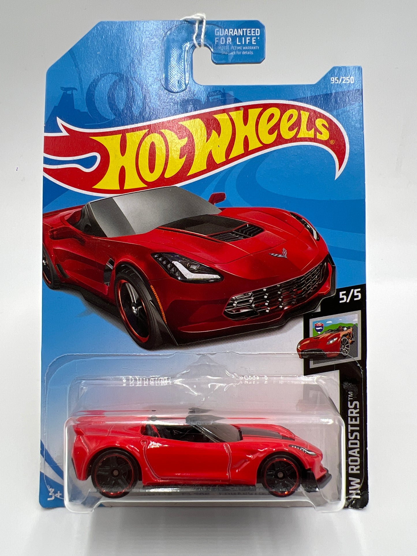 2019 Hot Wheels Roadsters #95 Corvette C7 Z06 Convertible Red 7C