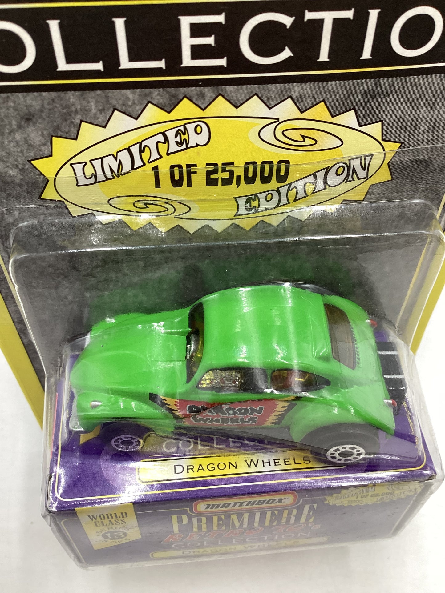 Matchbox Premiere Retro 70’s Series 13 #5 Dragon Wheels Green 208A