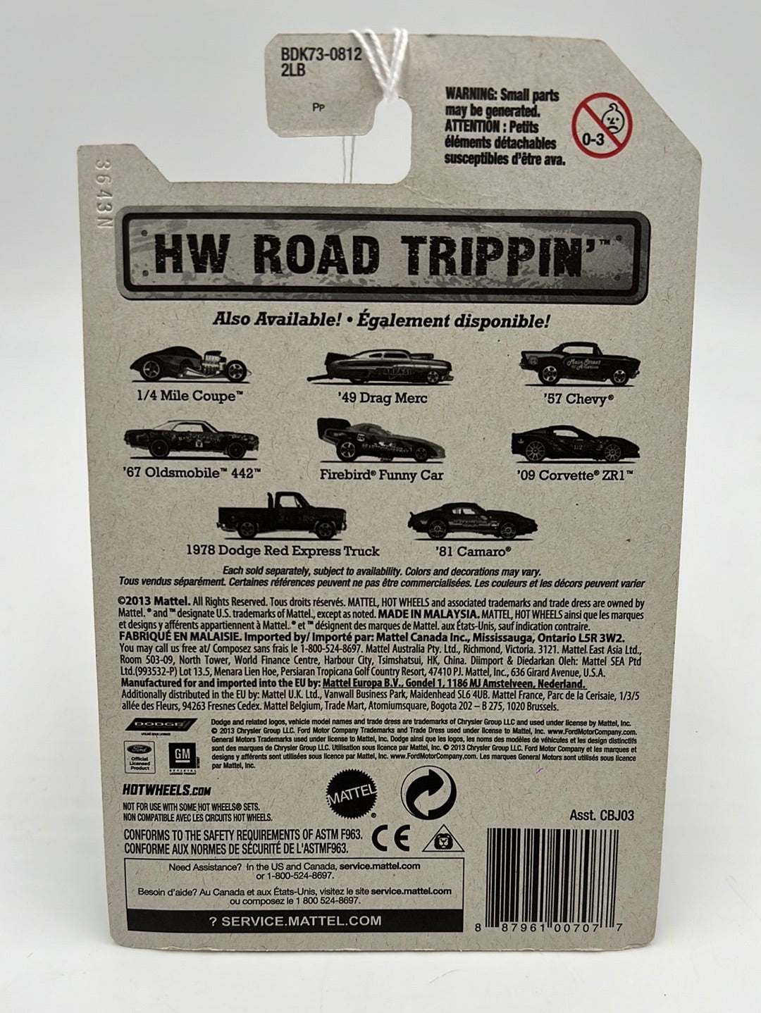 2014 Hot Wheels HW Road Trippin 1978 Dodge Red Express Truck 17/32 160A